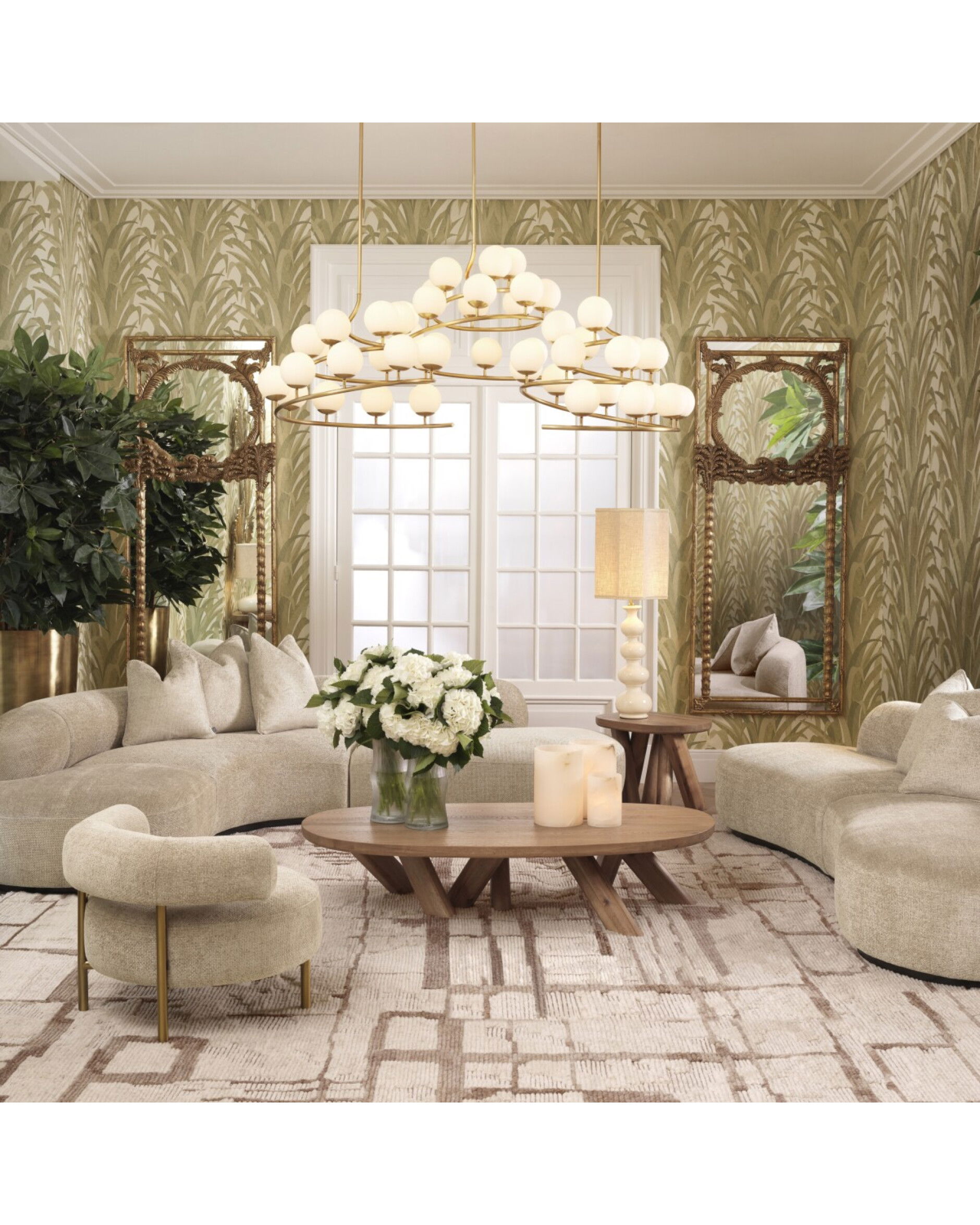 Brissac Chandelier Vintage Brass