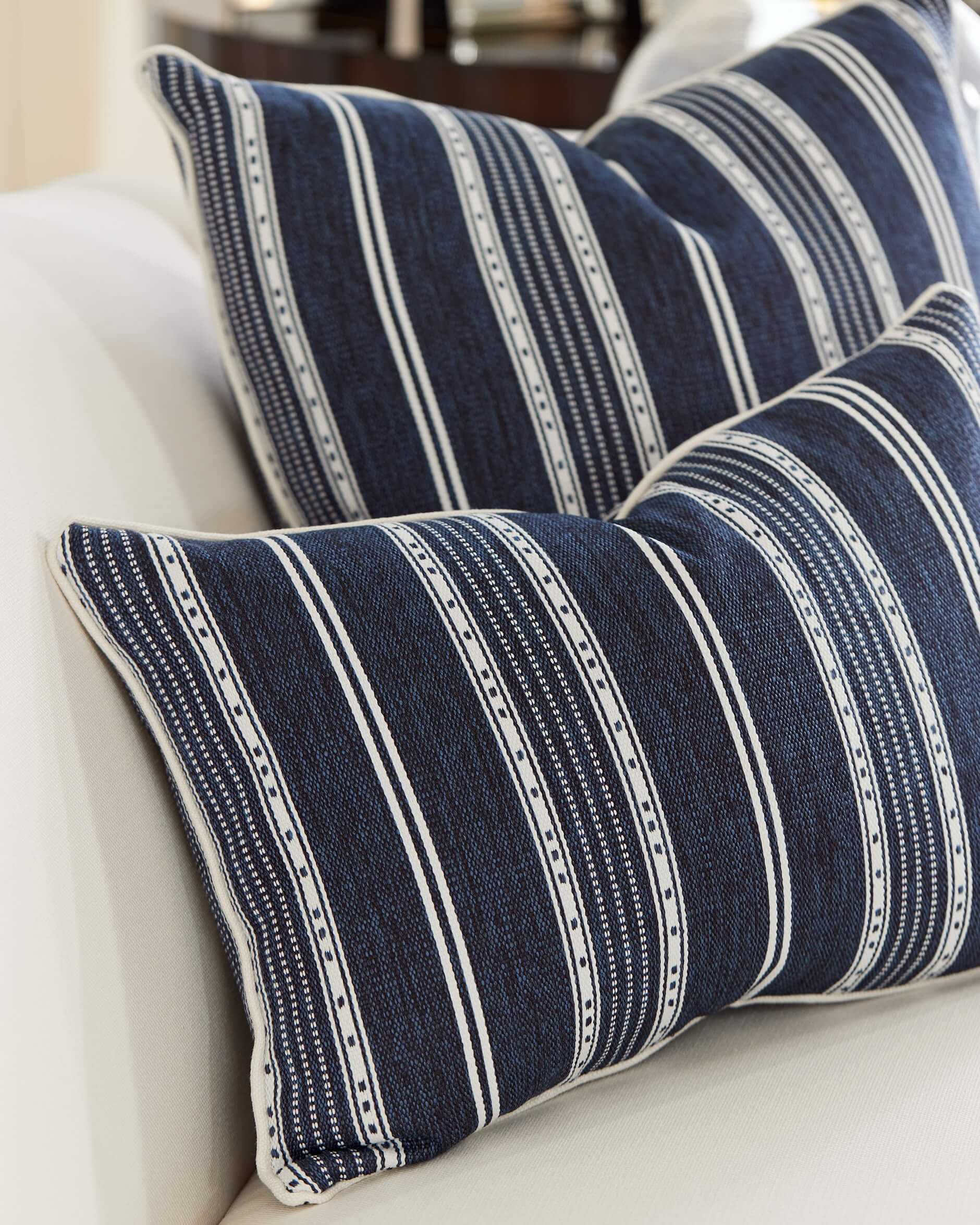 Ensenada Stripe kuddfodral indigo