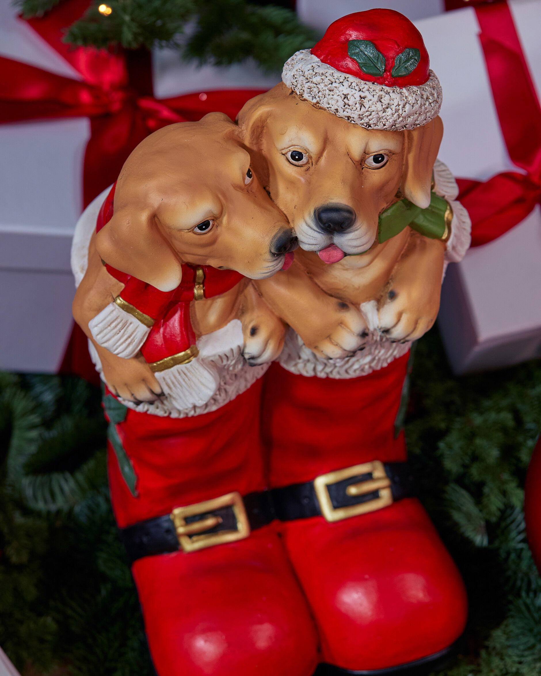 Jingle honden kerstdecoratie 44 cm