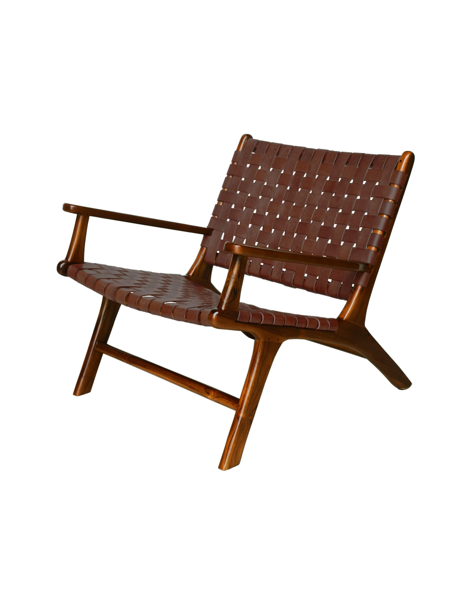 Porto fåtölj armstöd konjak