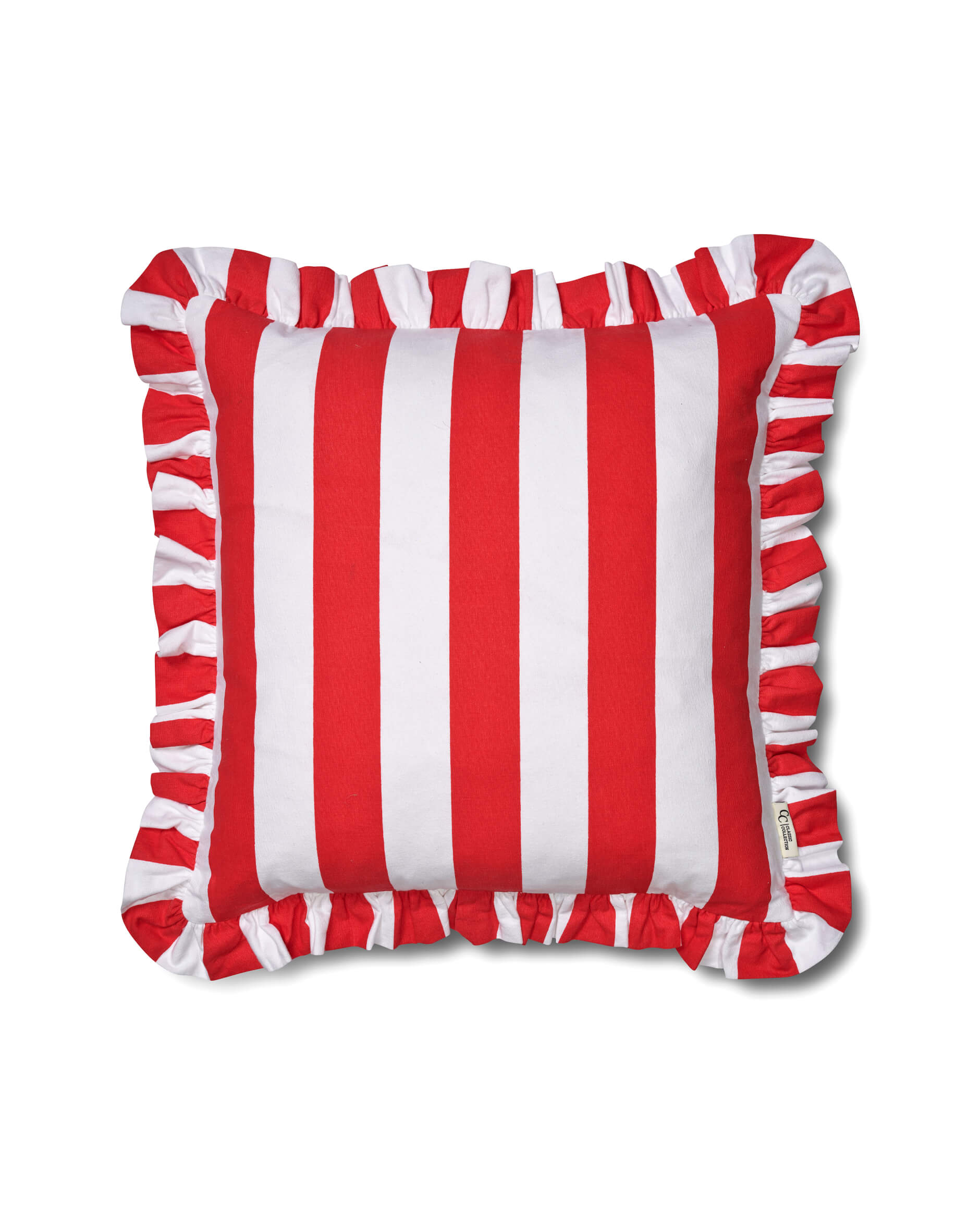 Ruffle Stripes kuddfodral röd