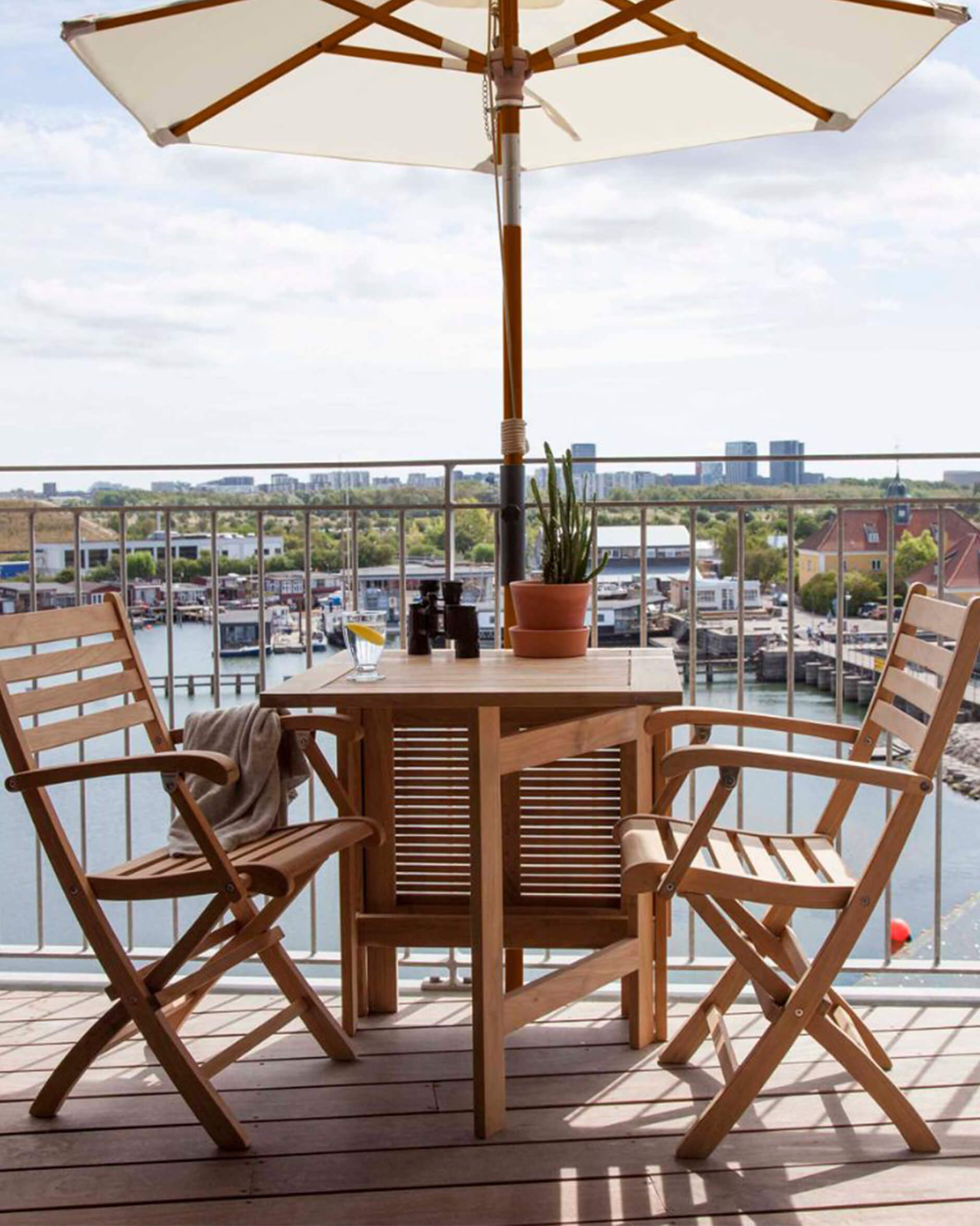 Balcony Parasol Off-White