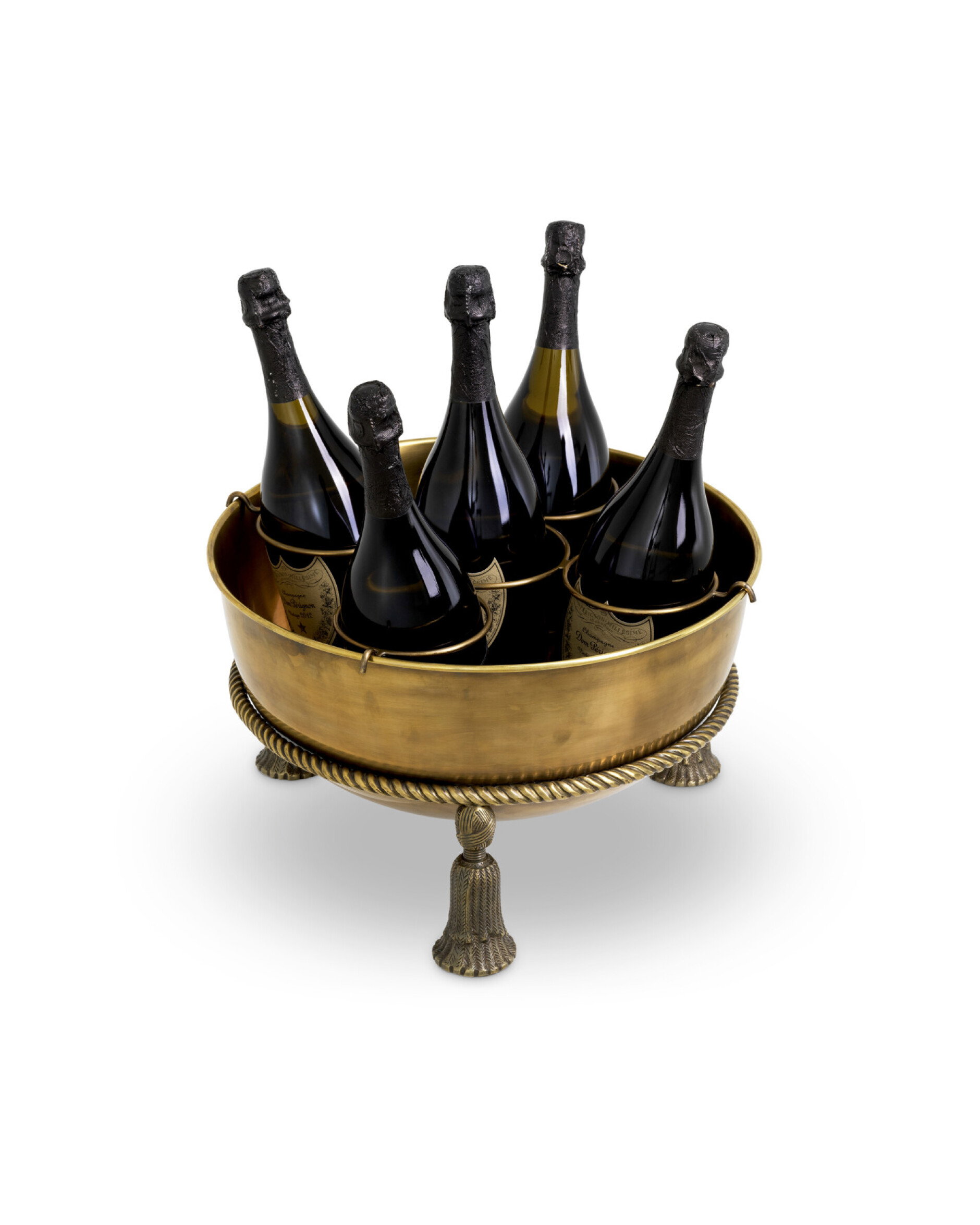 Tassel Champagne Cooler vintage brass