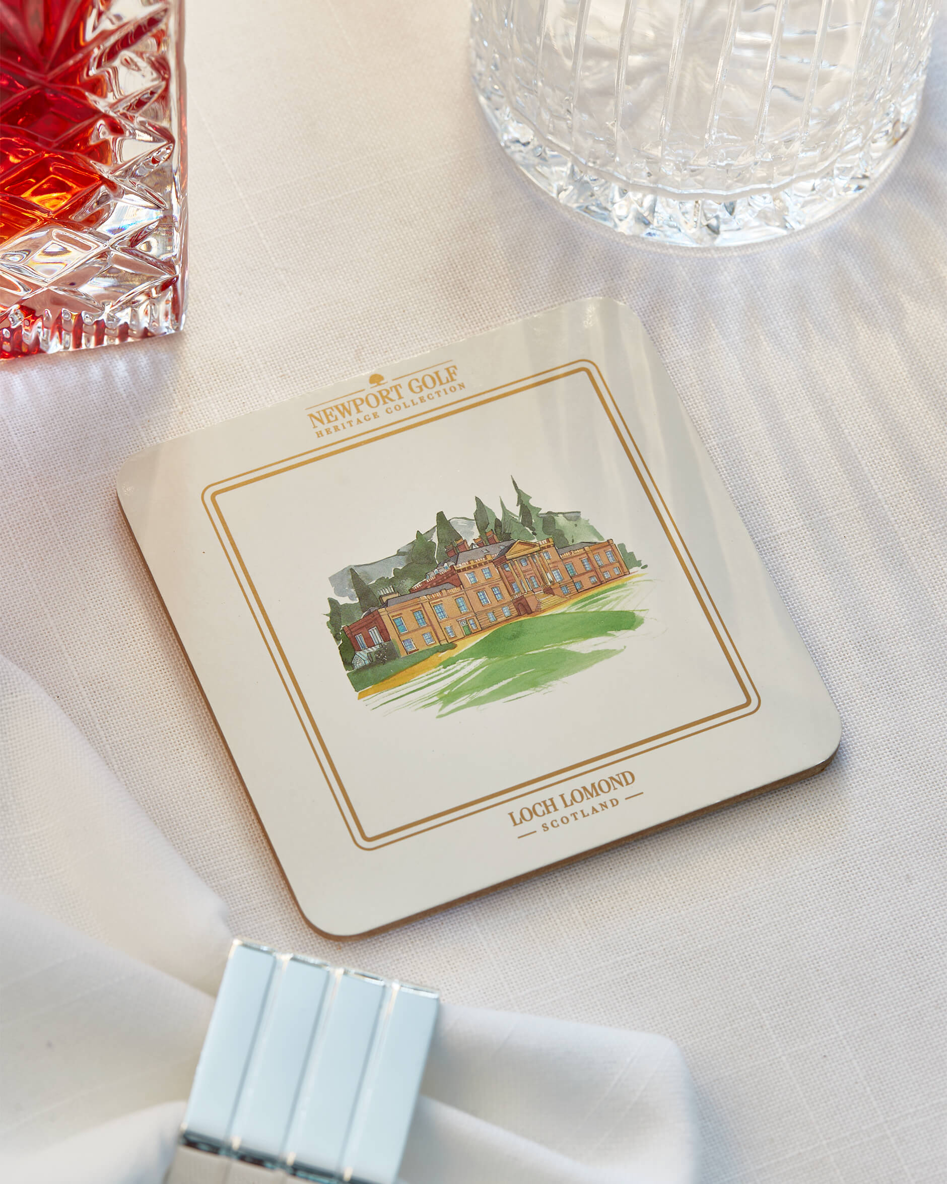 Clubhouse glasunderlägg vit 6-pack