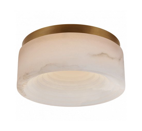 Antique-Burnished Brass - Otto Small Flush Mount Polished Nickel