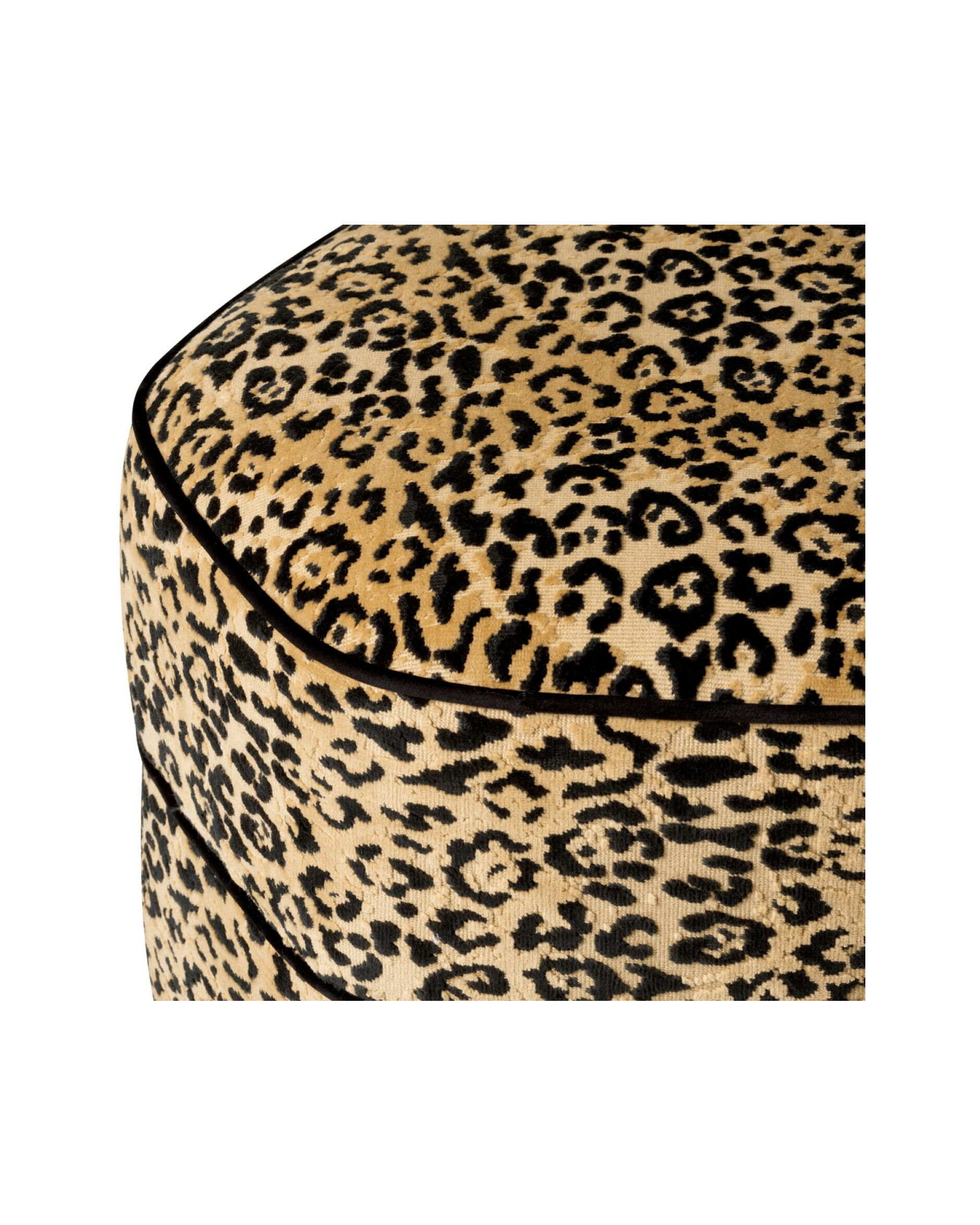 Roosevelt Stool Bernard Leopard Camel