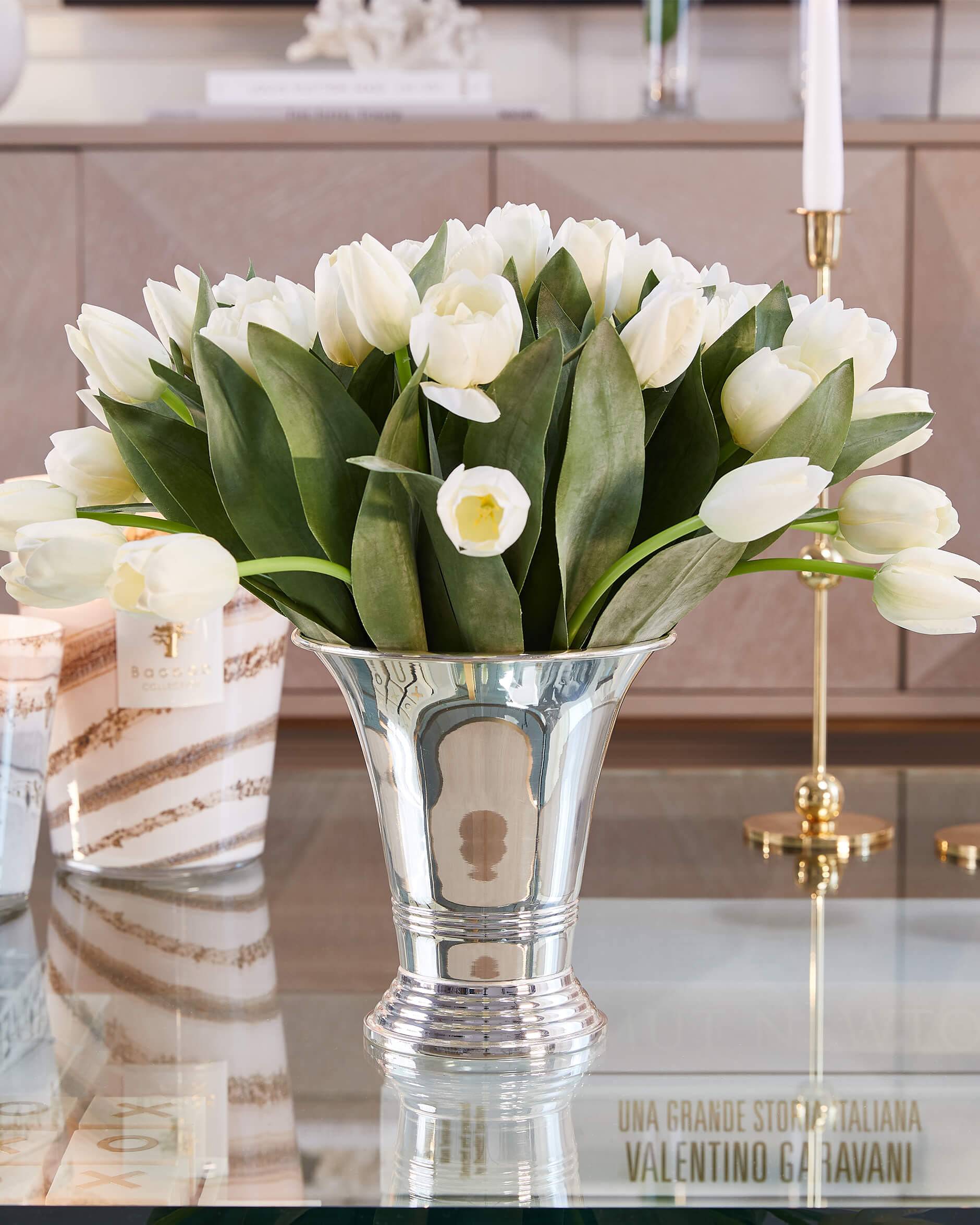 Tulpan snittblomma vit