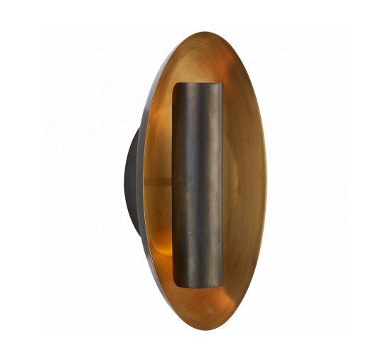 Bronze - Aura vägglampa oval vit