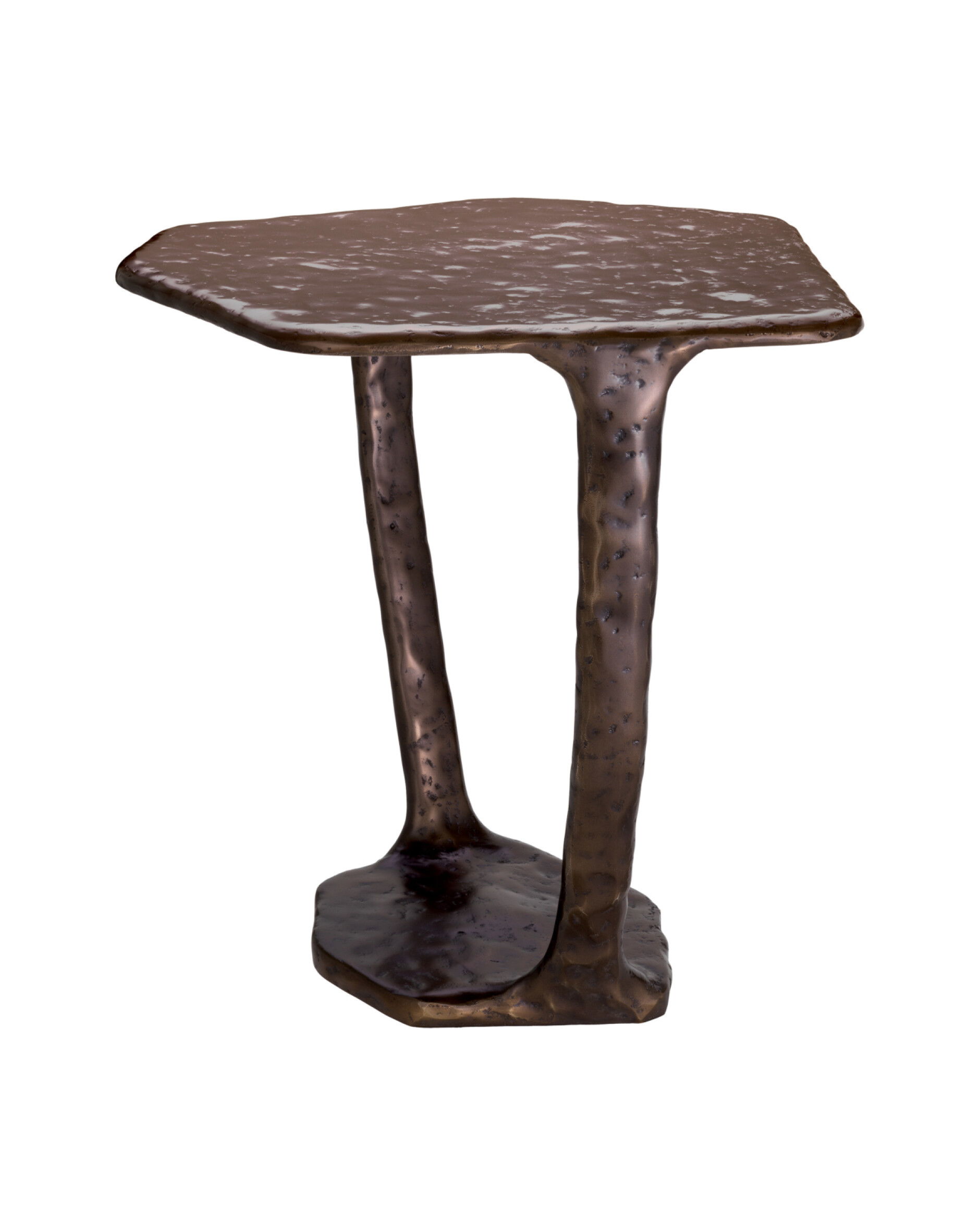 Tigra sidobord brons