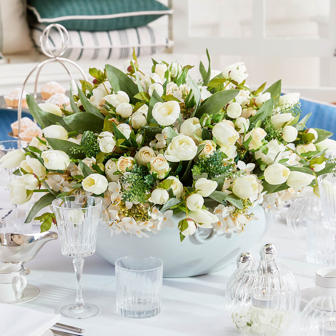 Frühlings-tischdekoration