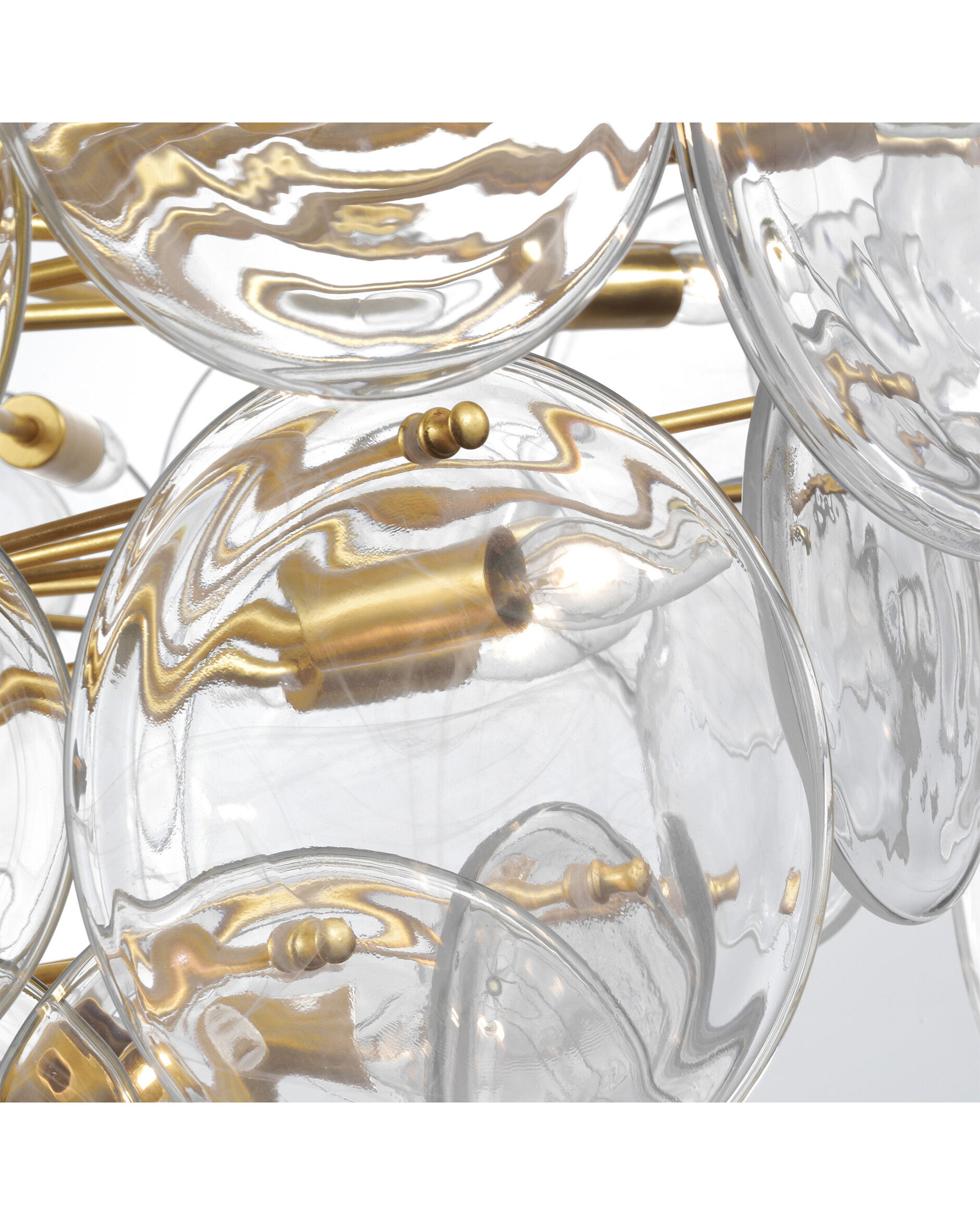 Loire takkrona guld/klarglas XL