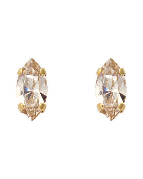 Petite Navette øreringe light silk