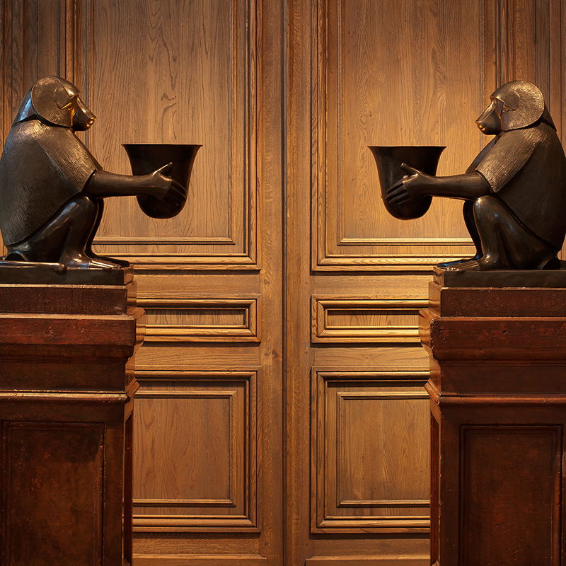 Monkey Art Deco table lamp