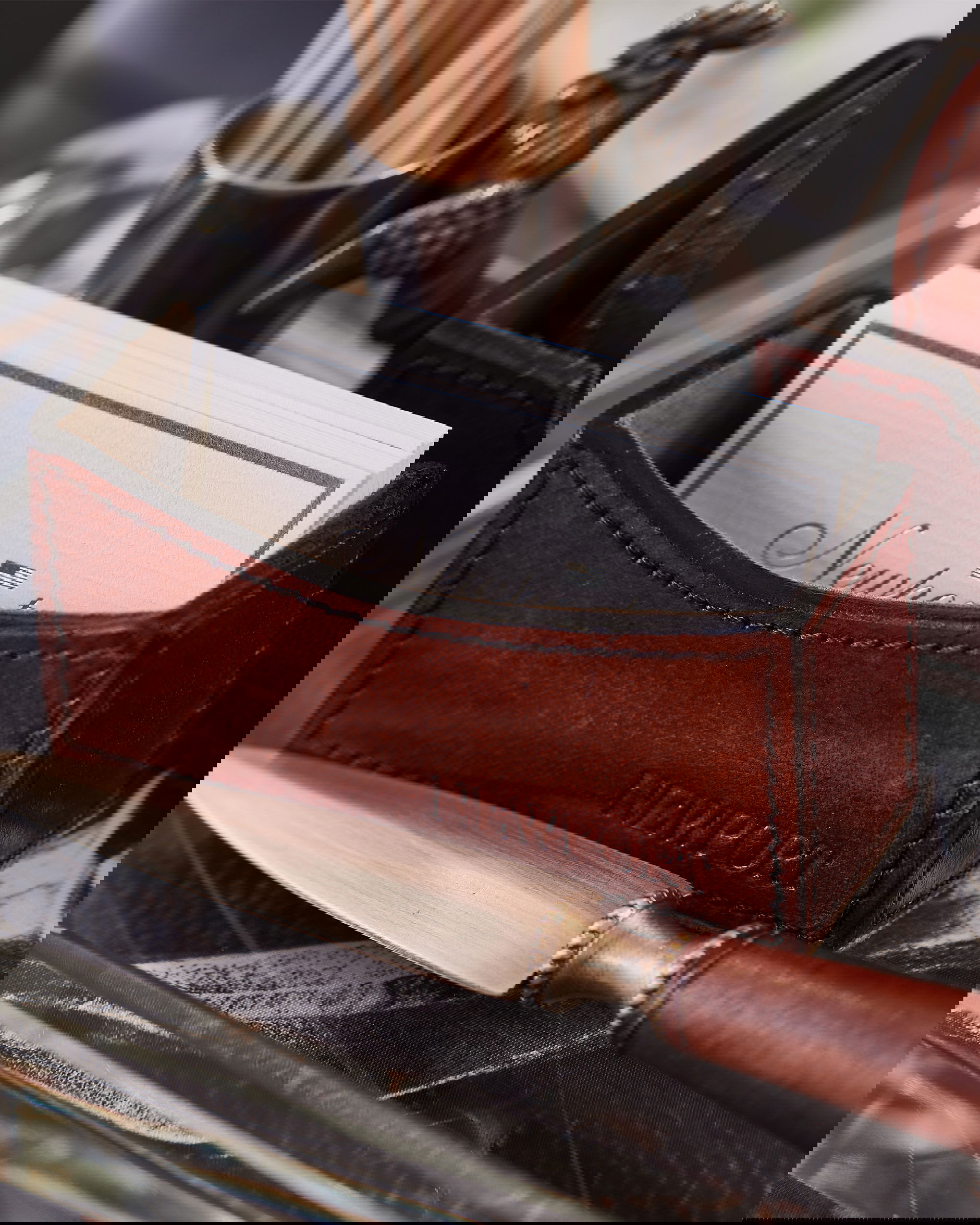 Kensington visitkortshållare läder