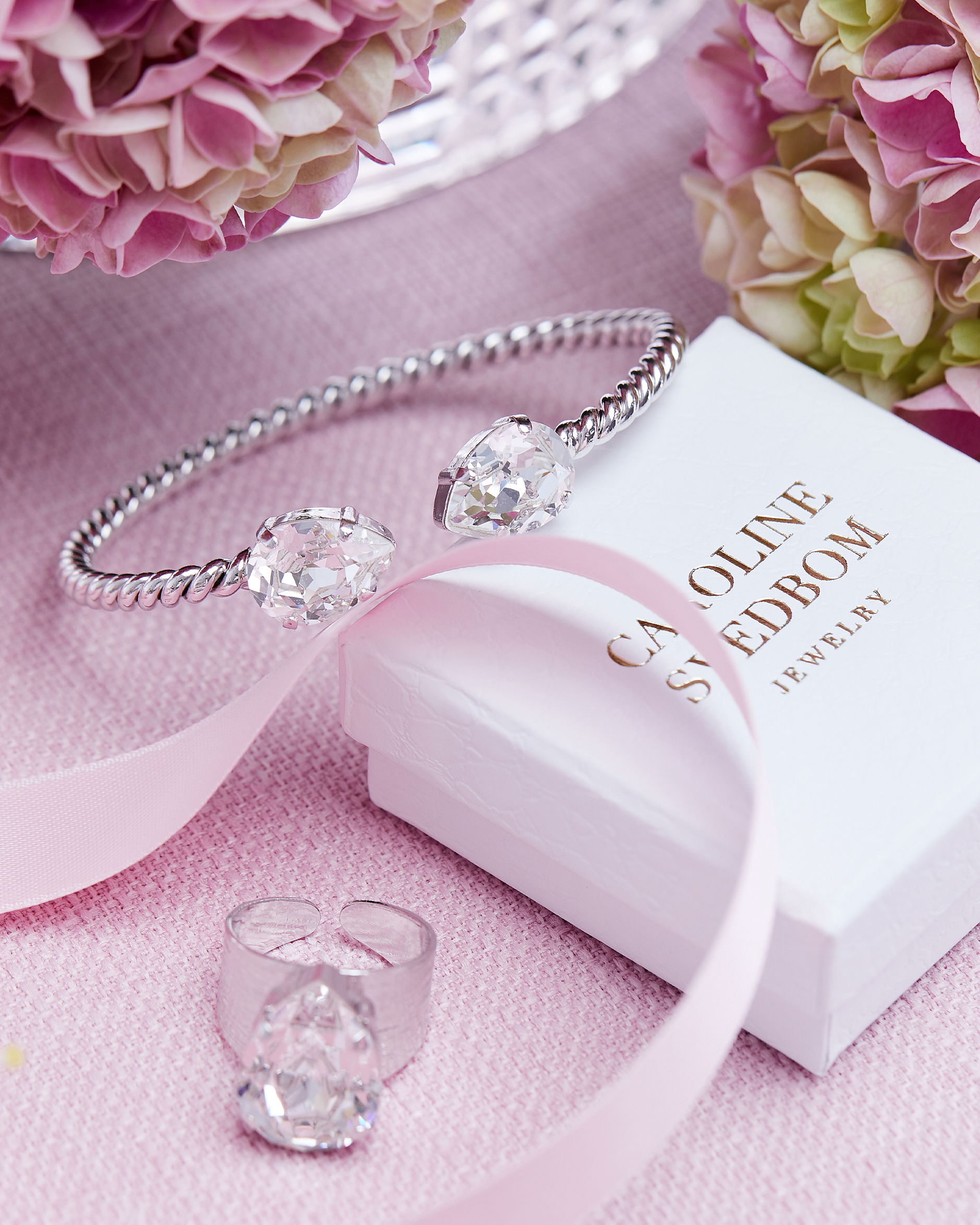 Mini Drop armband crystal rhodium