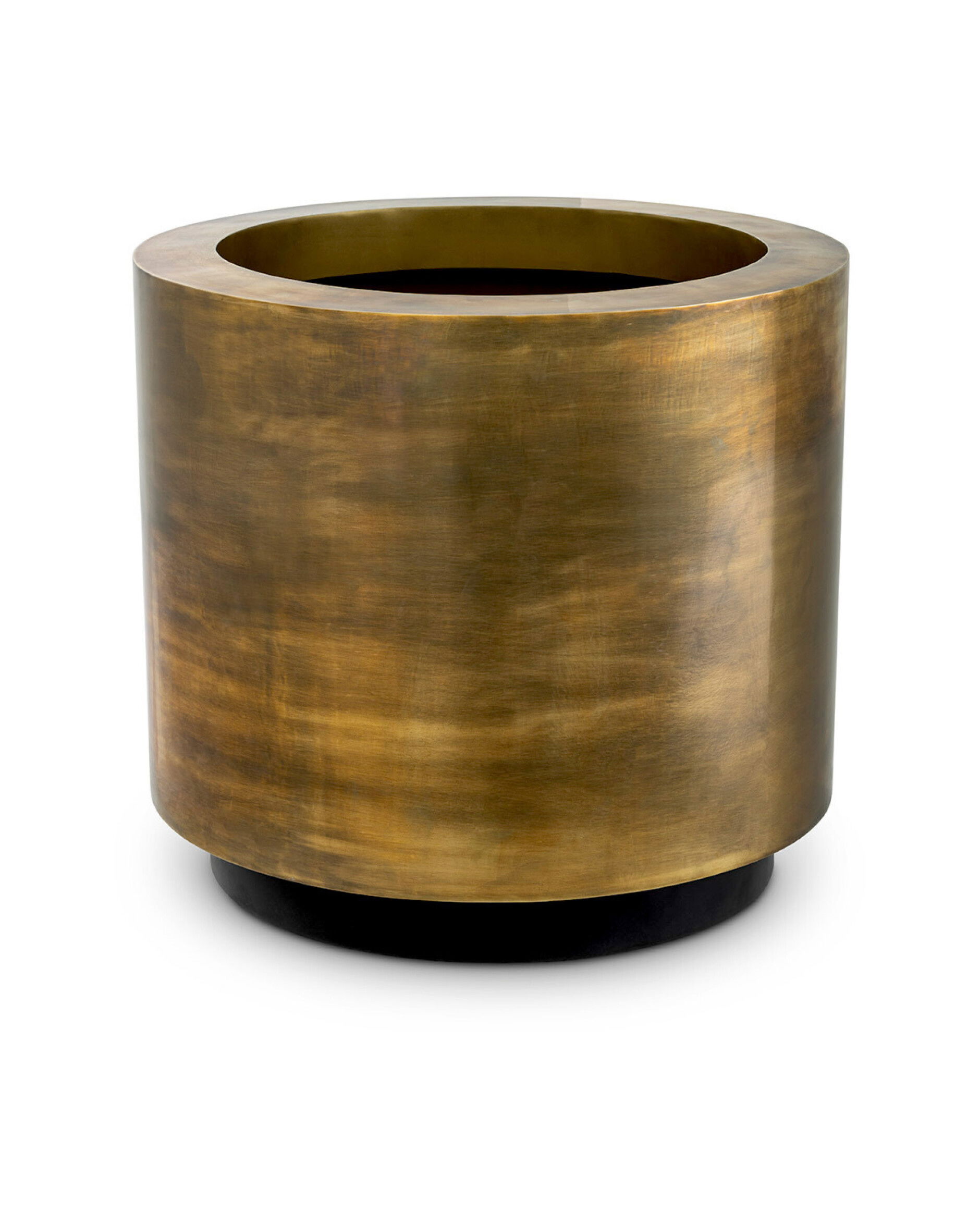 Jasper planteringslåda rund antik mässing