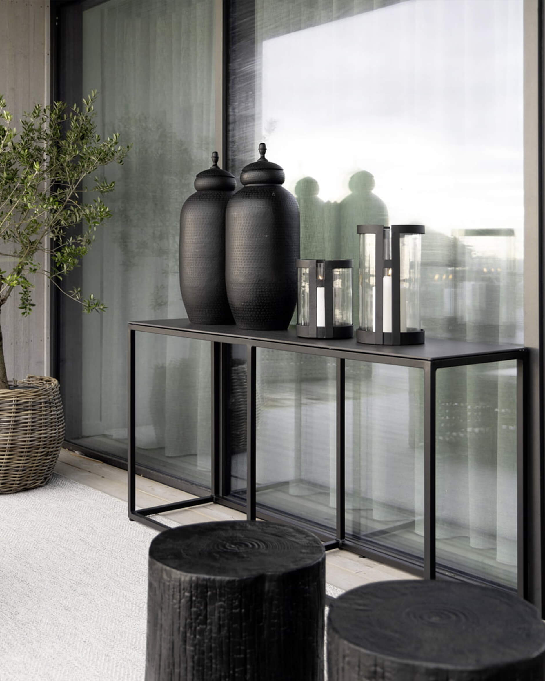 Romano konsolbord grafit