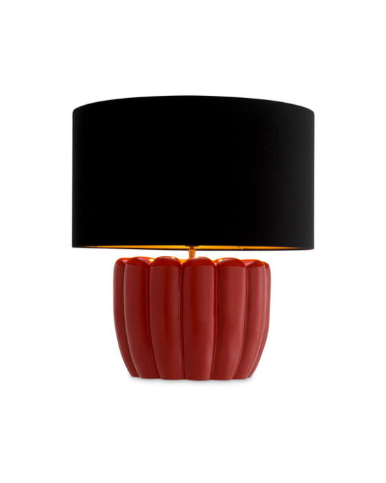 Barocco bordslampa röd