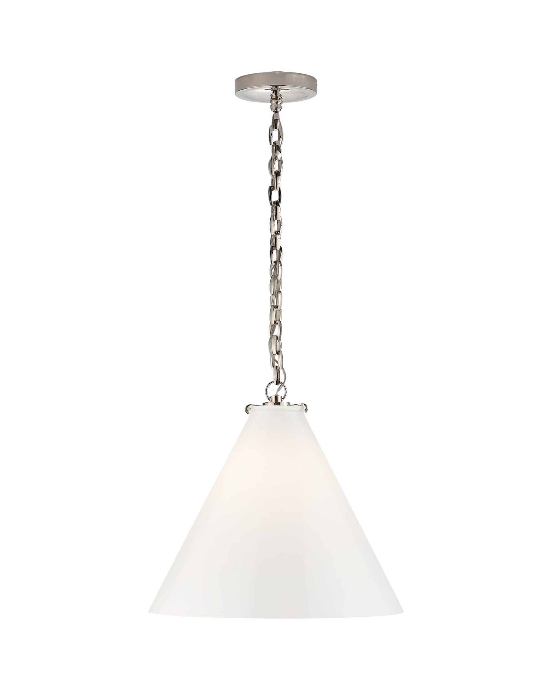 Katie Conical takpendel nickel/vit