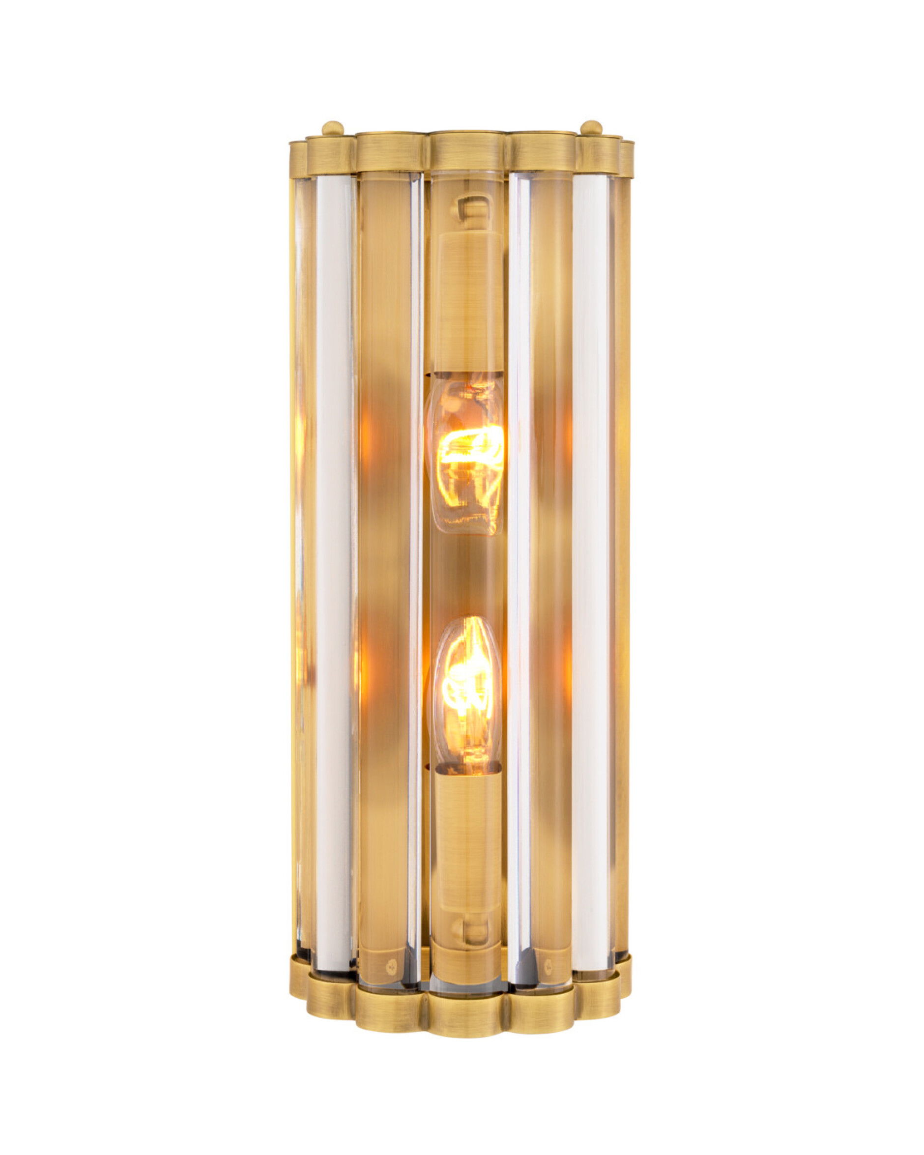 Amalfi wandlamp antiek messing