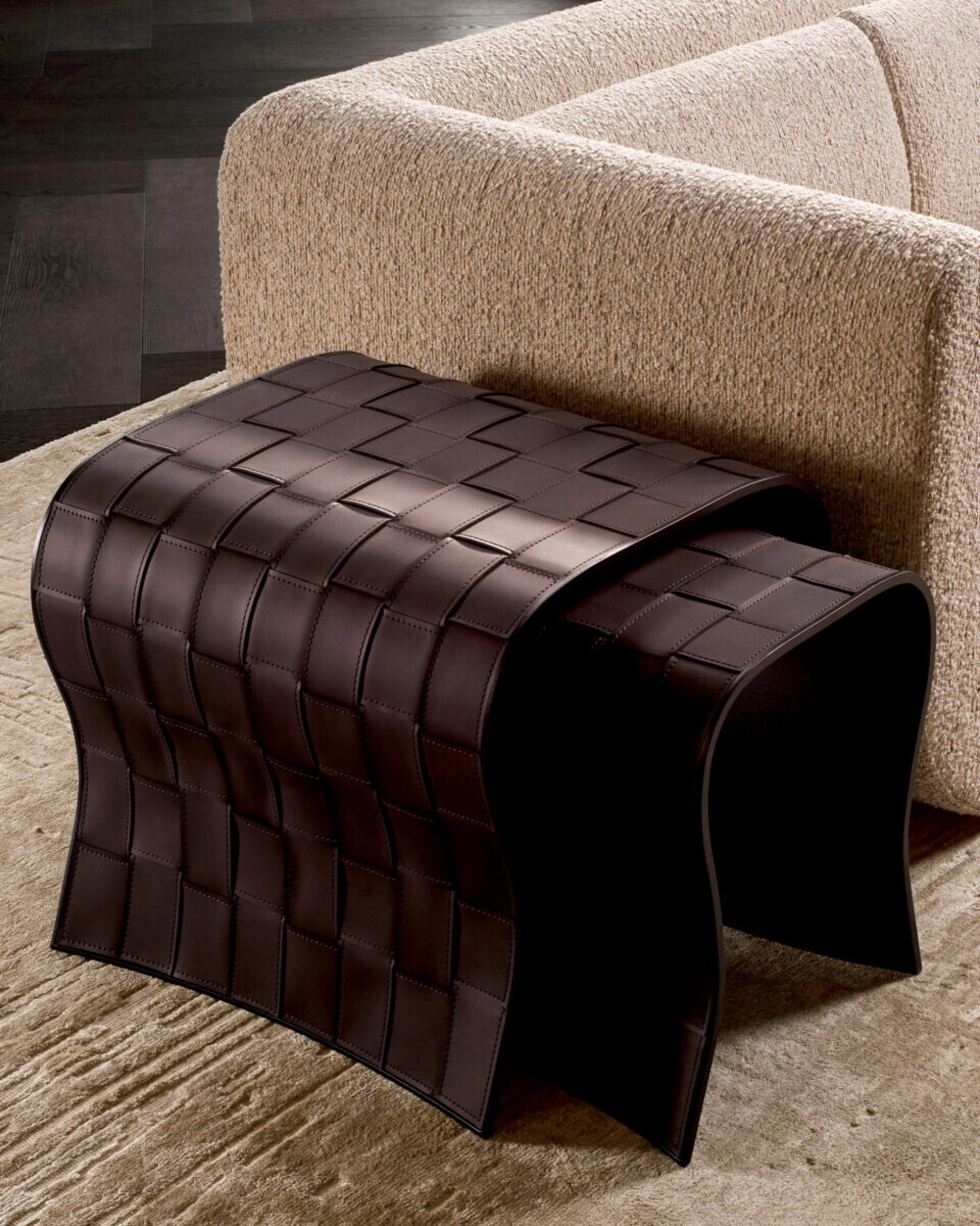 Marcello side table dark brown 2 piece set