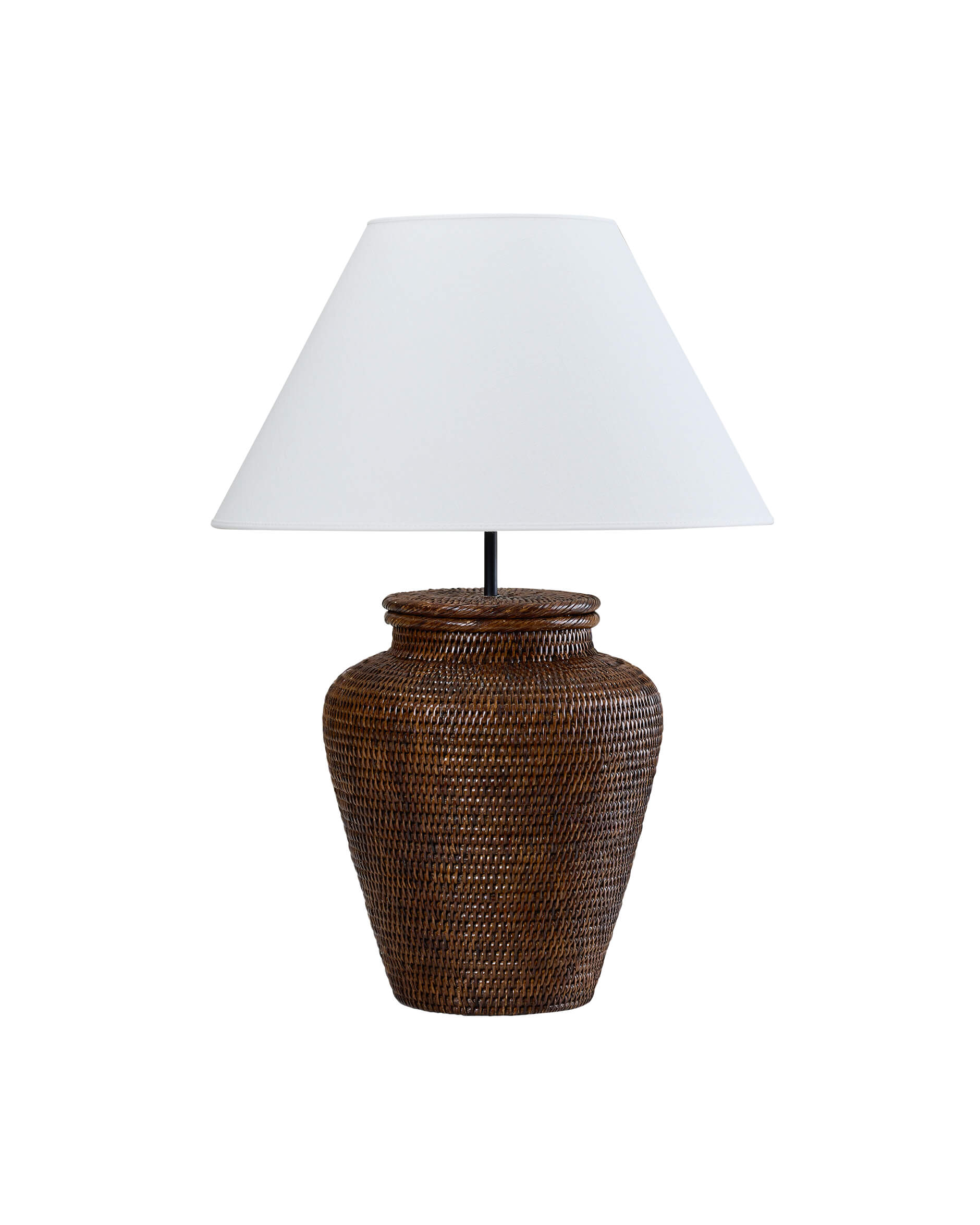 Cognac bordslampa rotting S