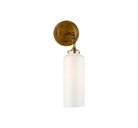 null - Katie Small Cylinder Sconce Antique Brass/Clear Glass