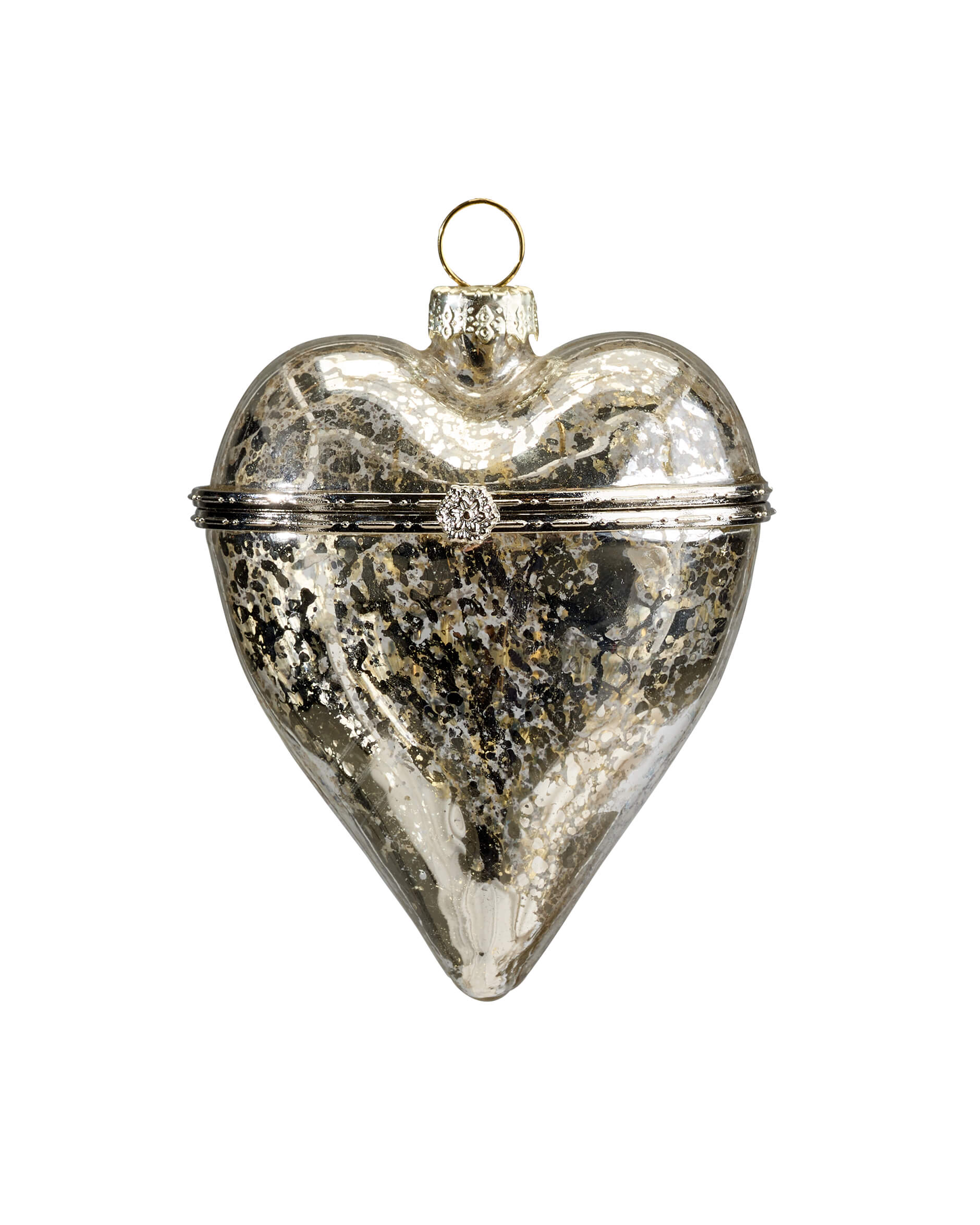 Harmony hjärta julgransdekoration silver