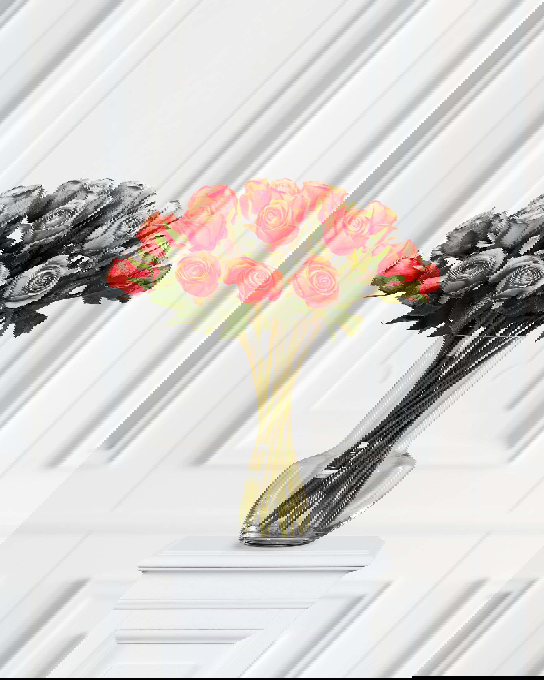 Ros snittblomma korall