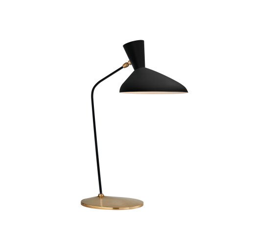 Black - Austen Large Offset Table Lamp White