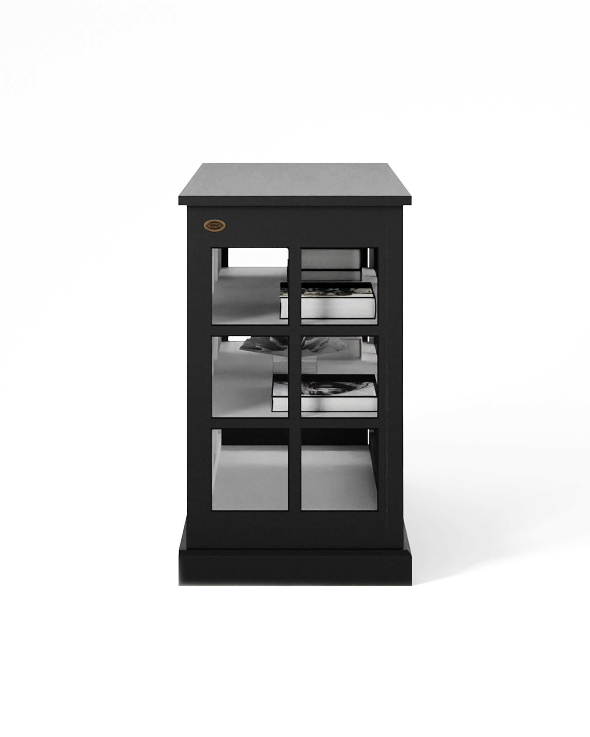 Seethrough skåp modern black / classic white