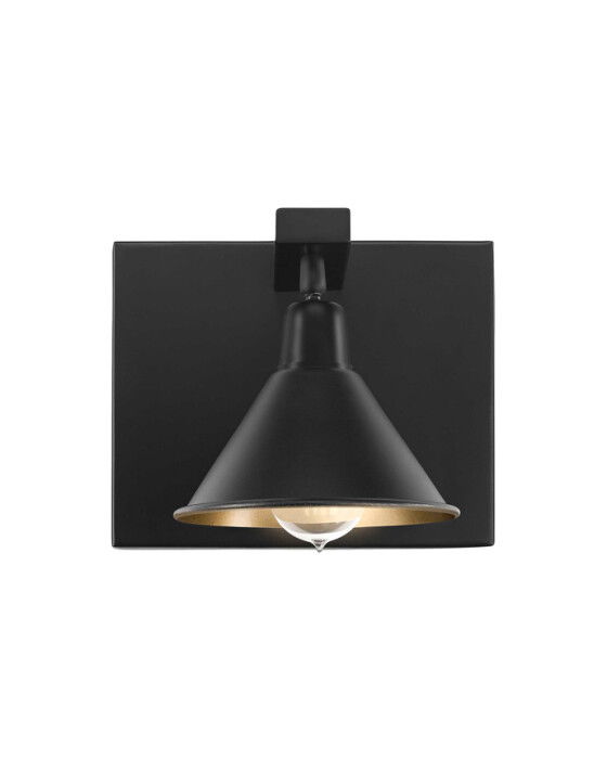 Anzio vägglampa singel svart