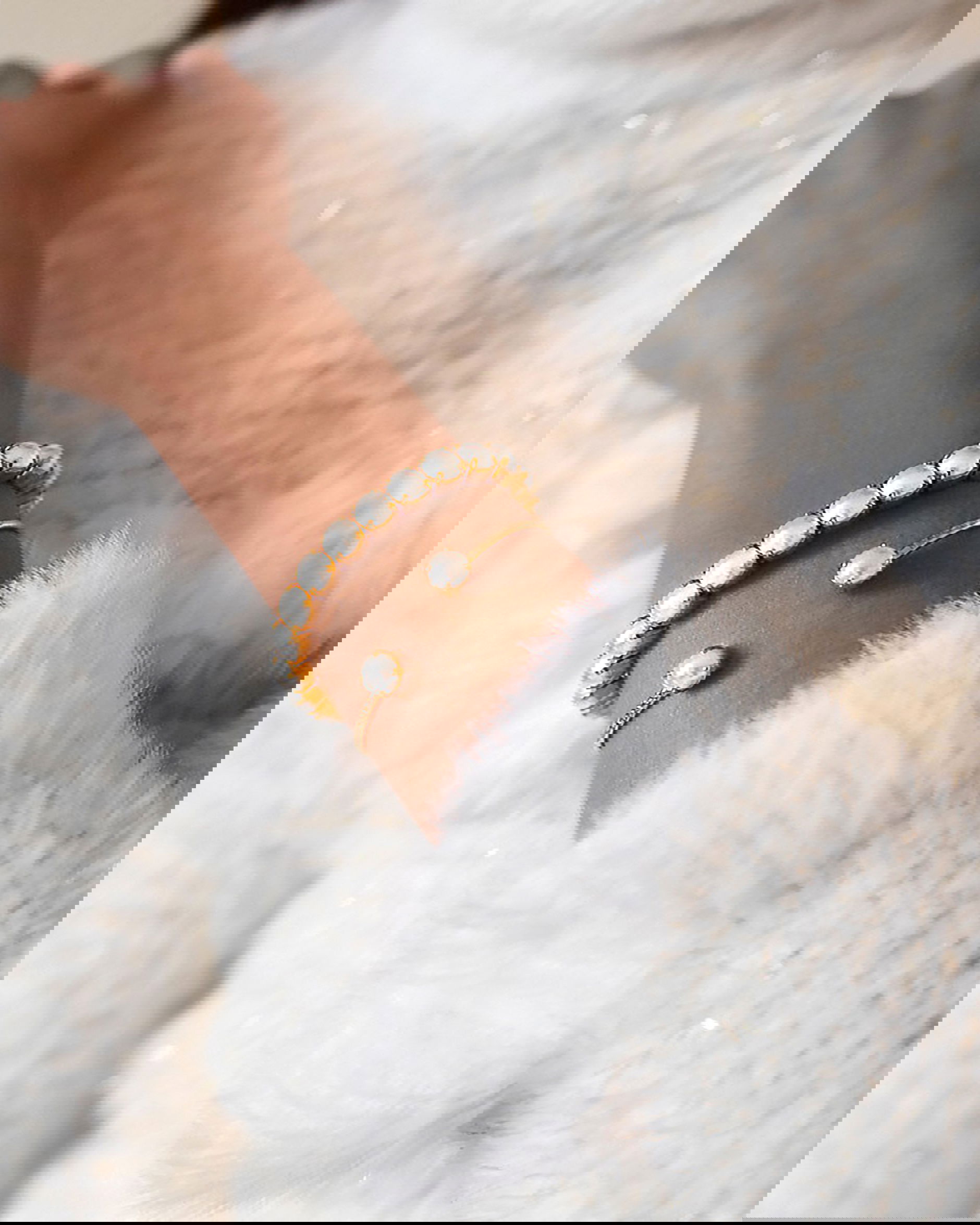 Gia Stud armband pearl