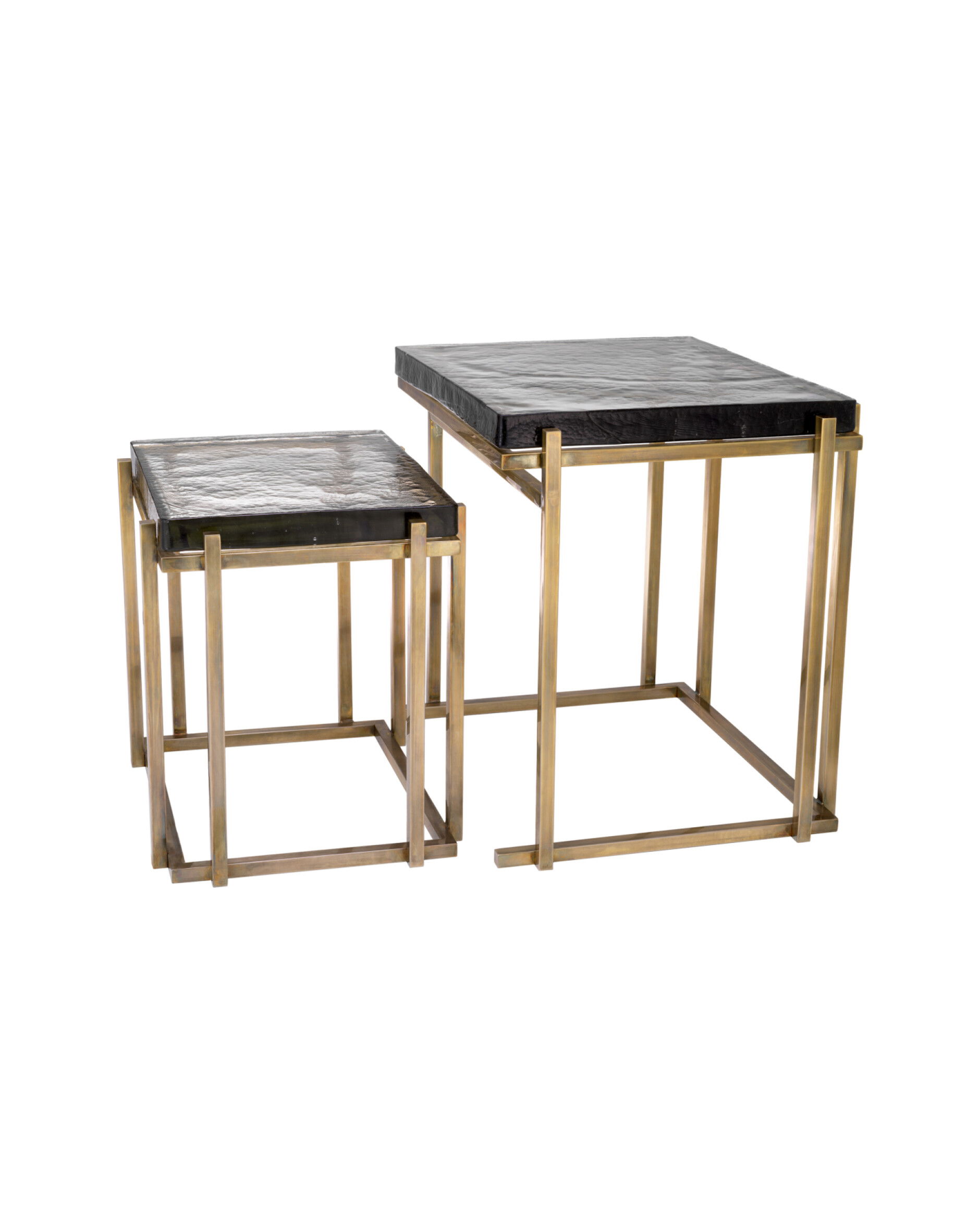 Niemeyer Side Table Vintage Brass Set of 2