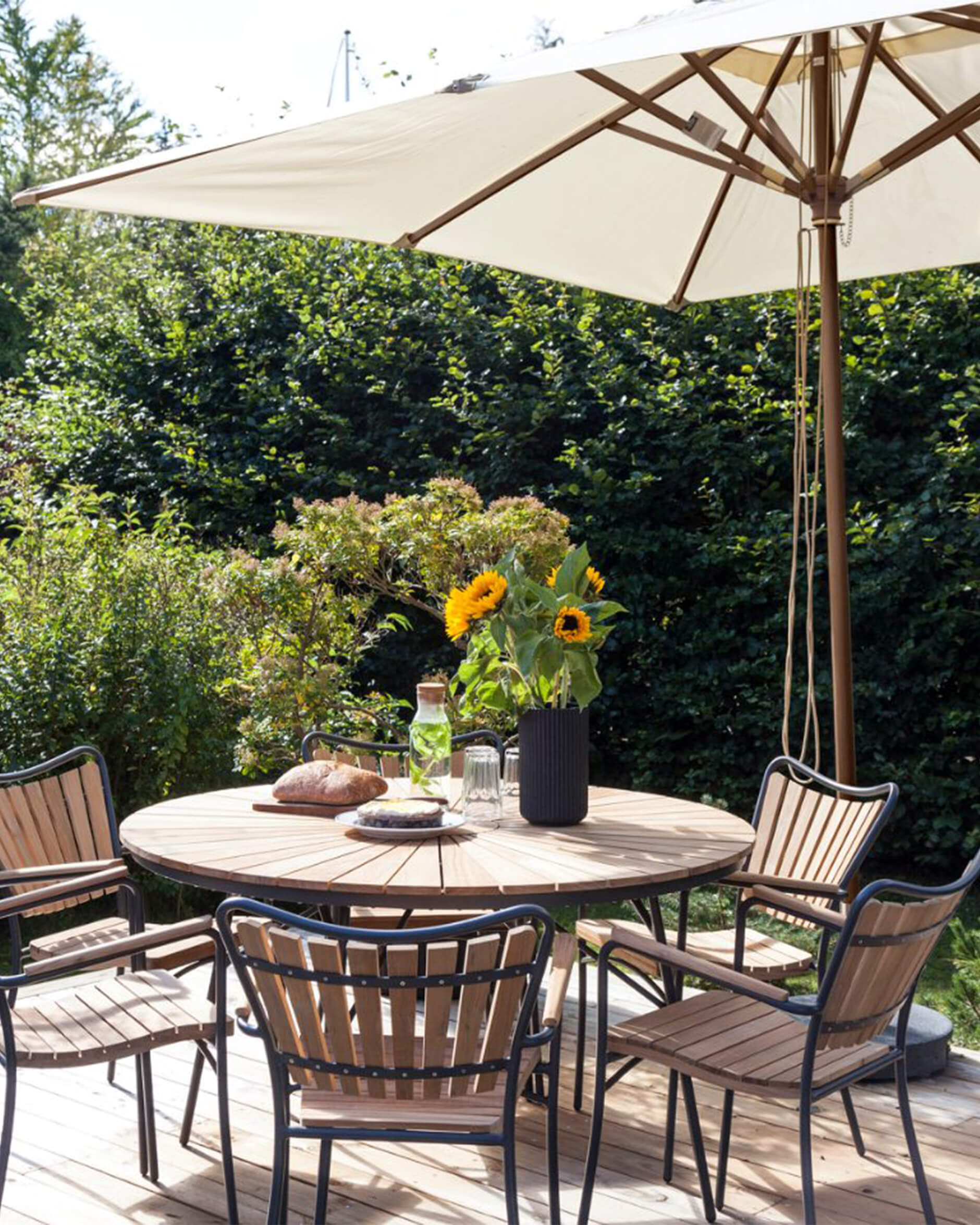 Ibiza parasoll off-white 3x3