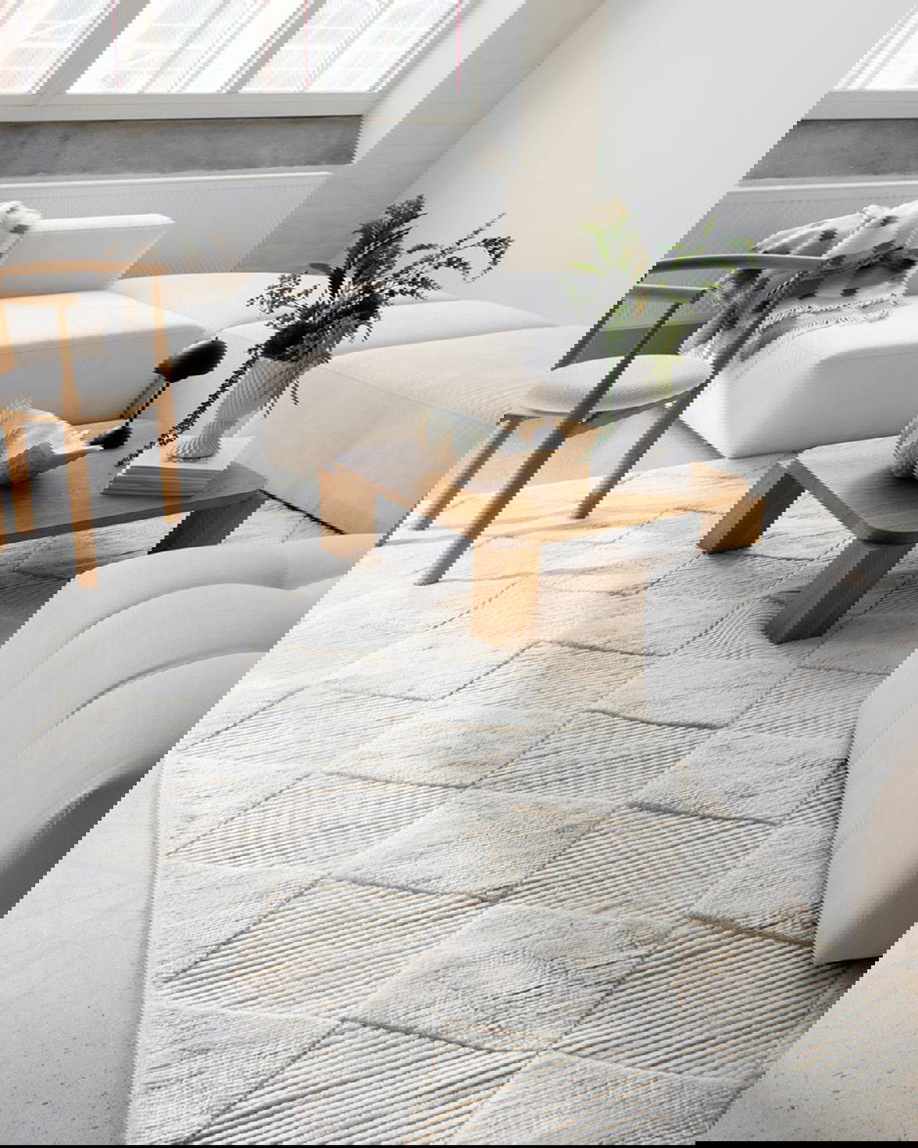 Berber vloerkleed ivoor