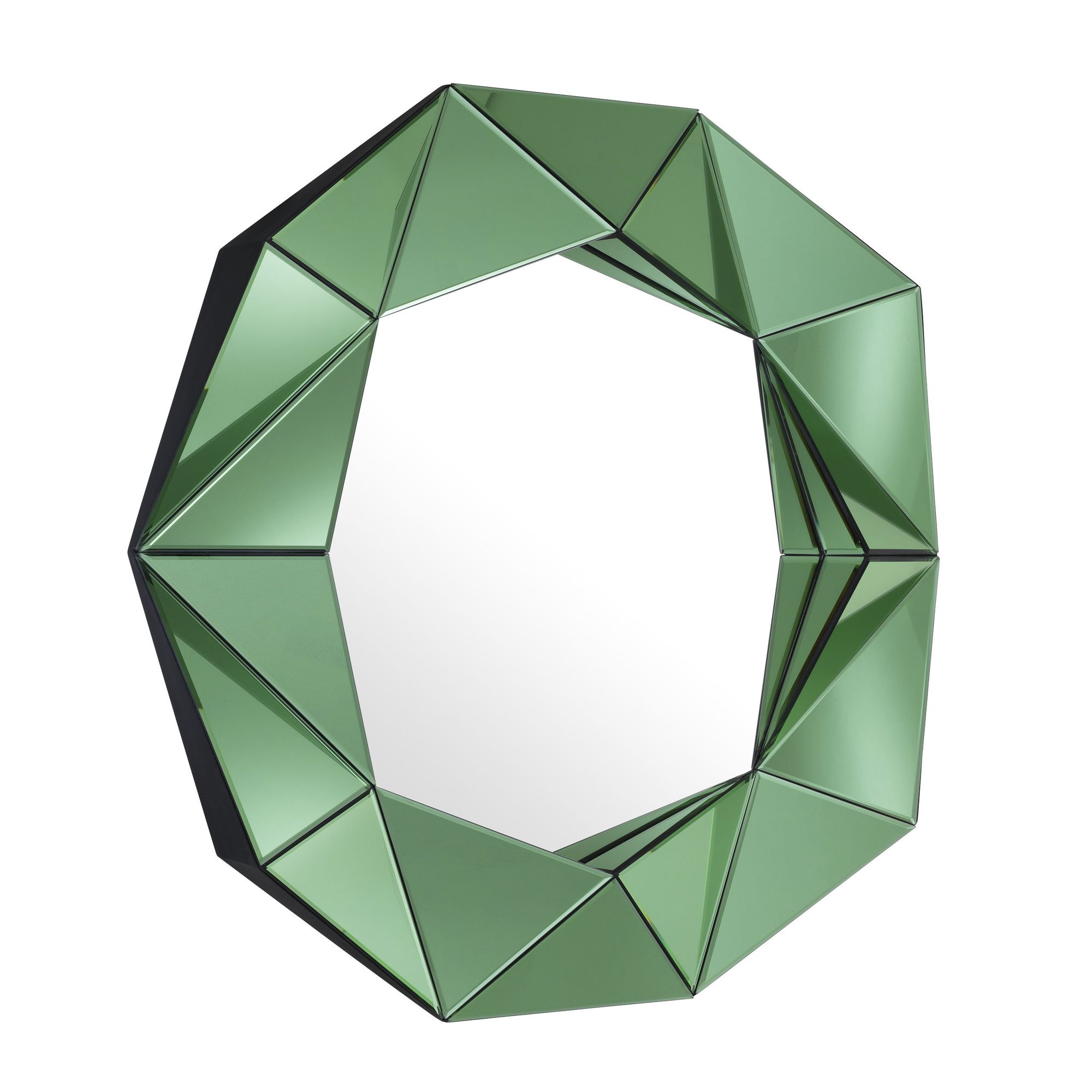 Del Ray spegel tredimensionell grön OUTLET
