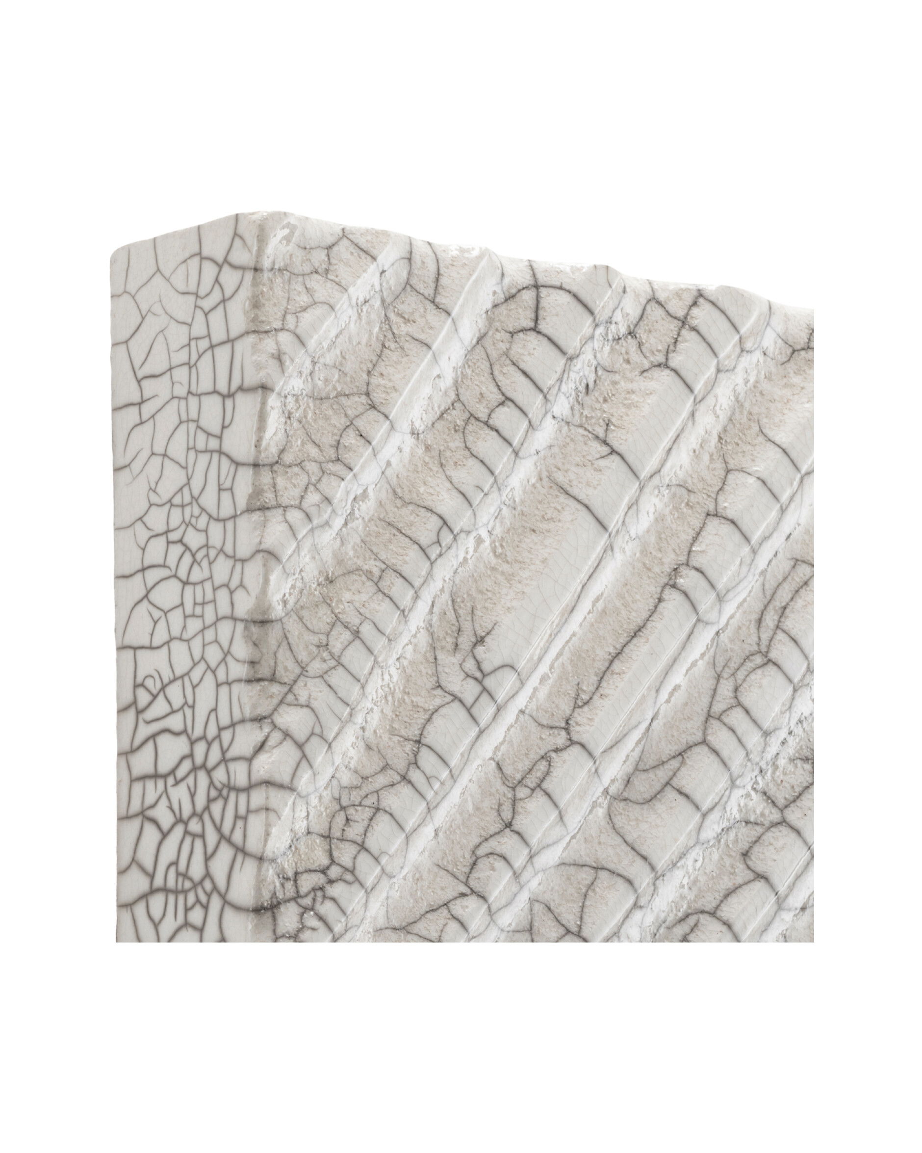 Division diagonal väggdekoration vit