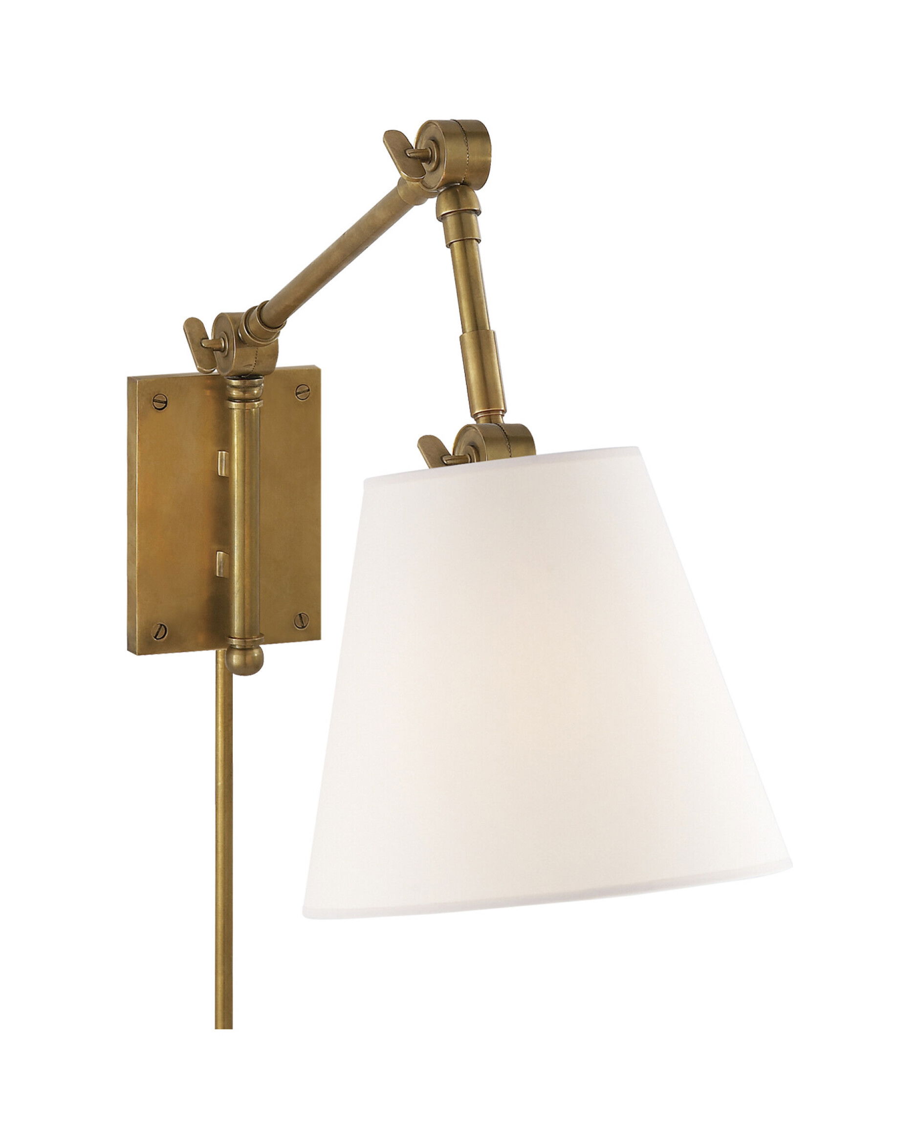 Graves vägglampa antik mässing