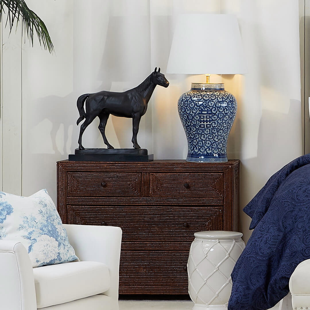 Cognac Dresser Rattan