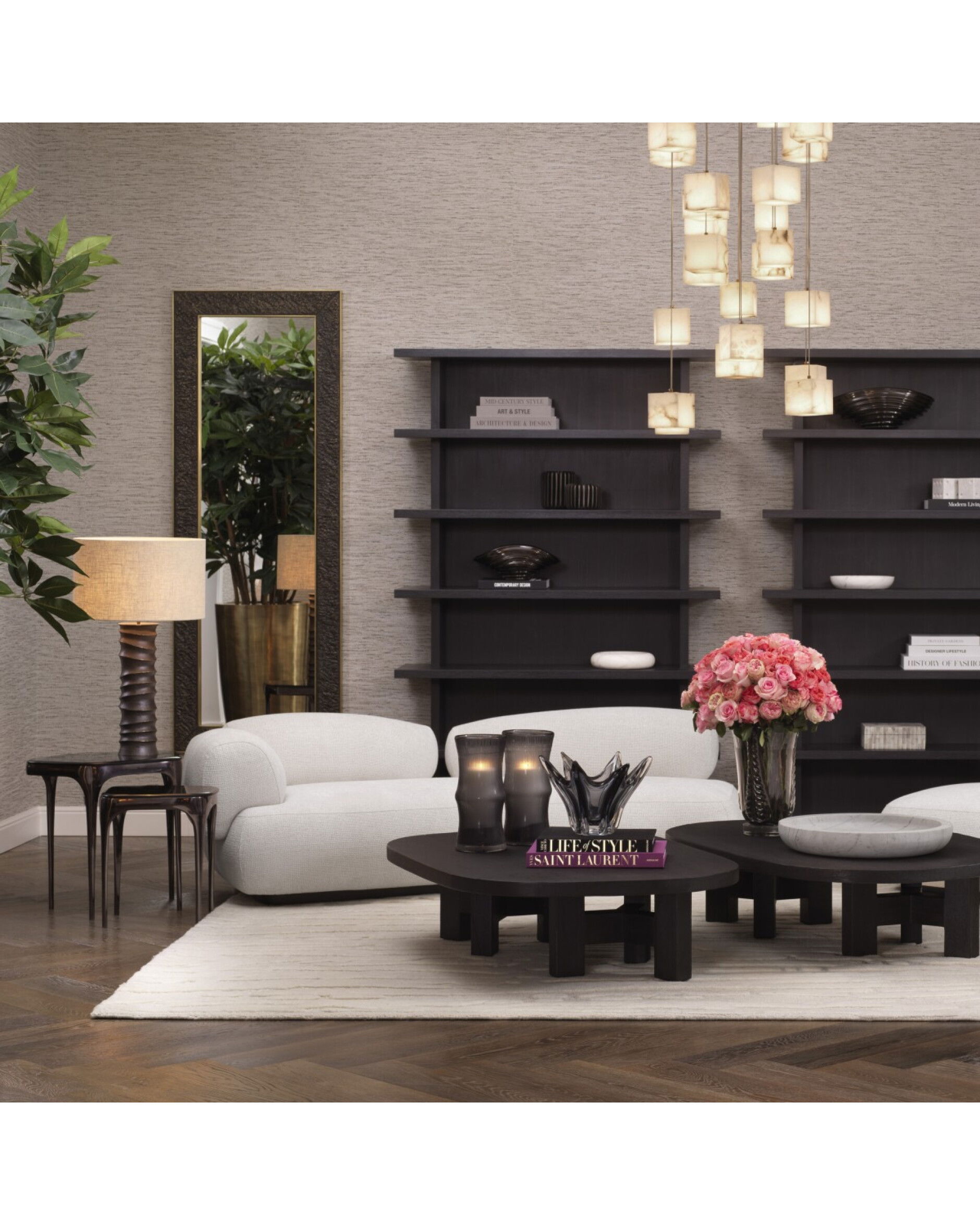 Deacon sidobord svart 2-set