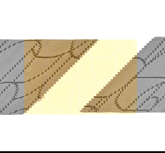 Modern Abstract dørmåtte mustard