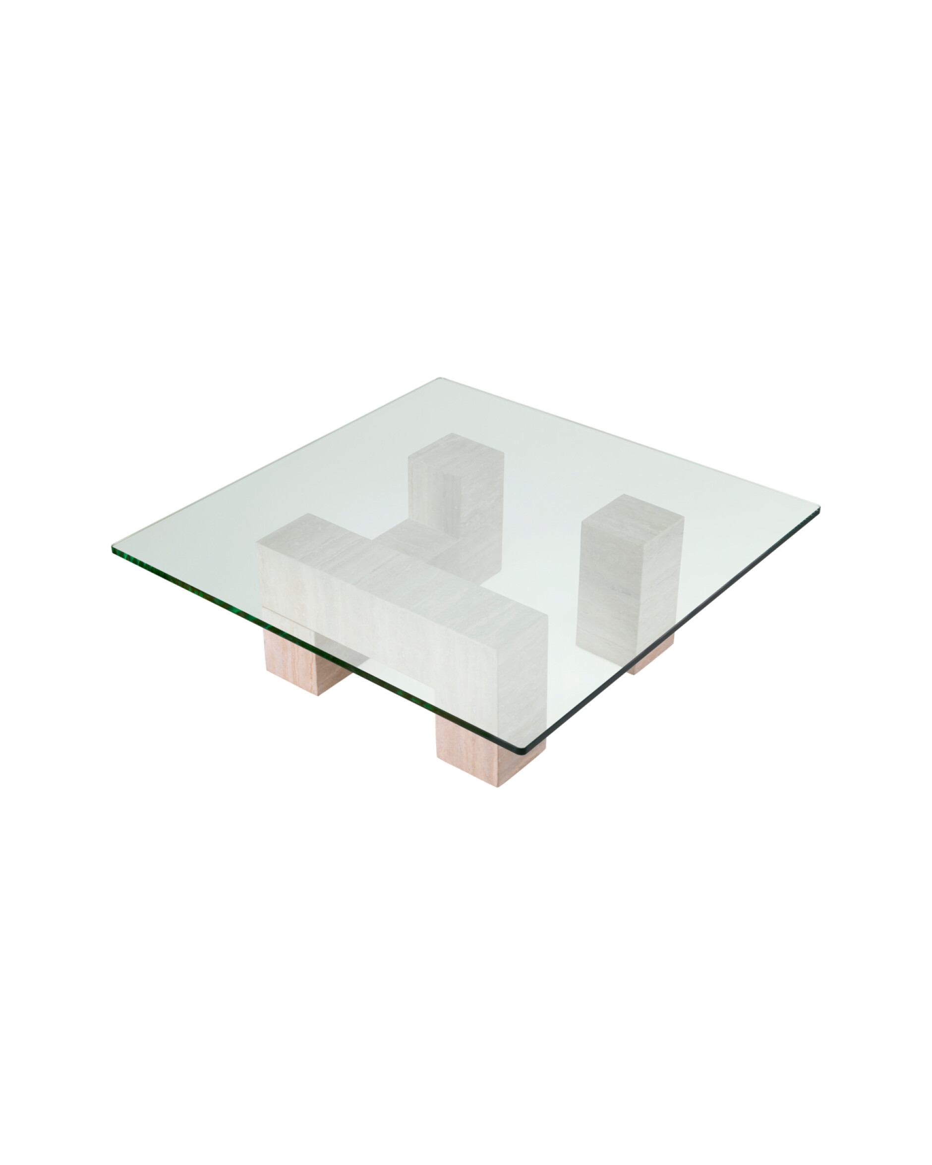 Ikal soffbord travertin