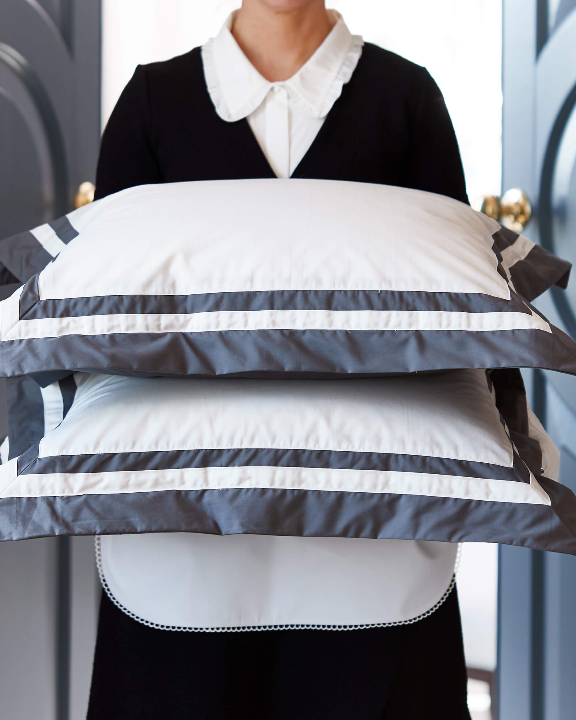 Belgravia örngott vit/grå