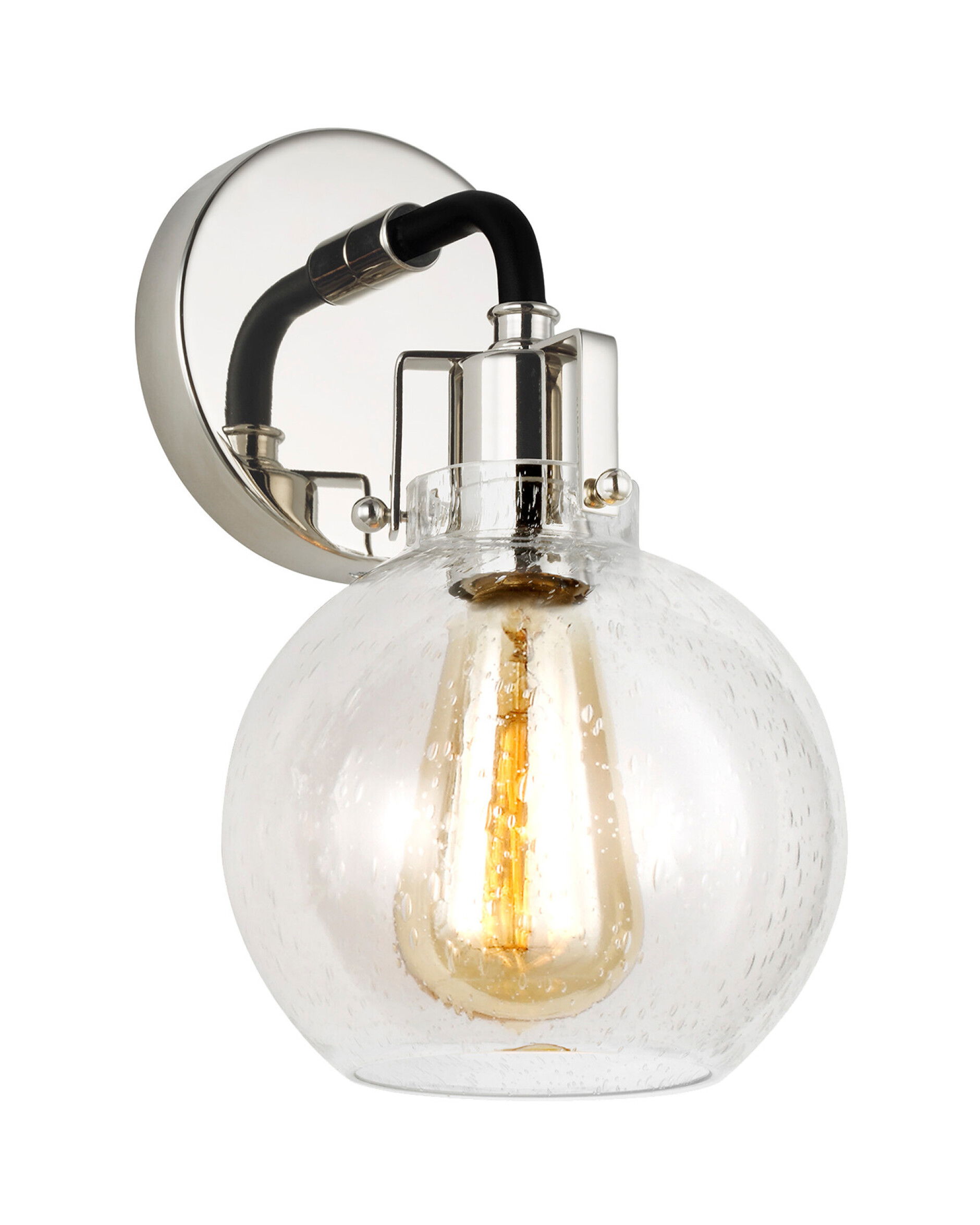 Clara vägglampa nickel