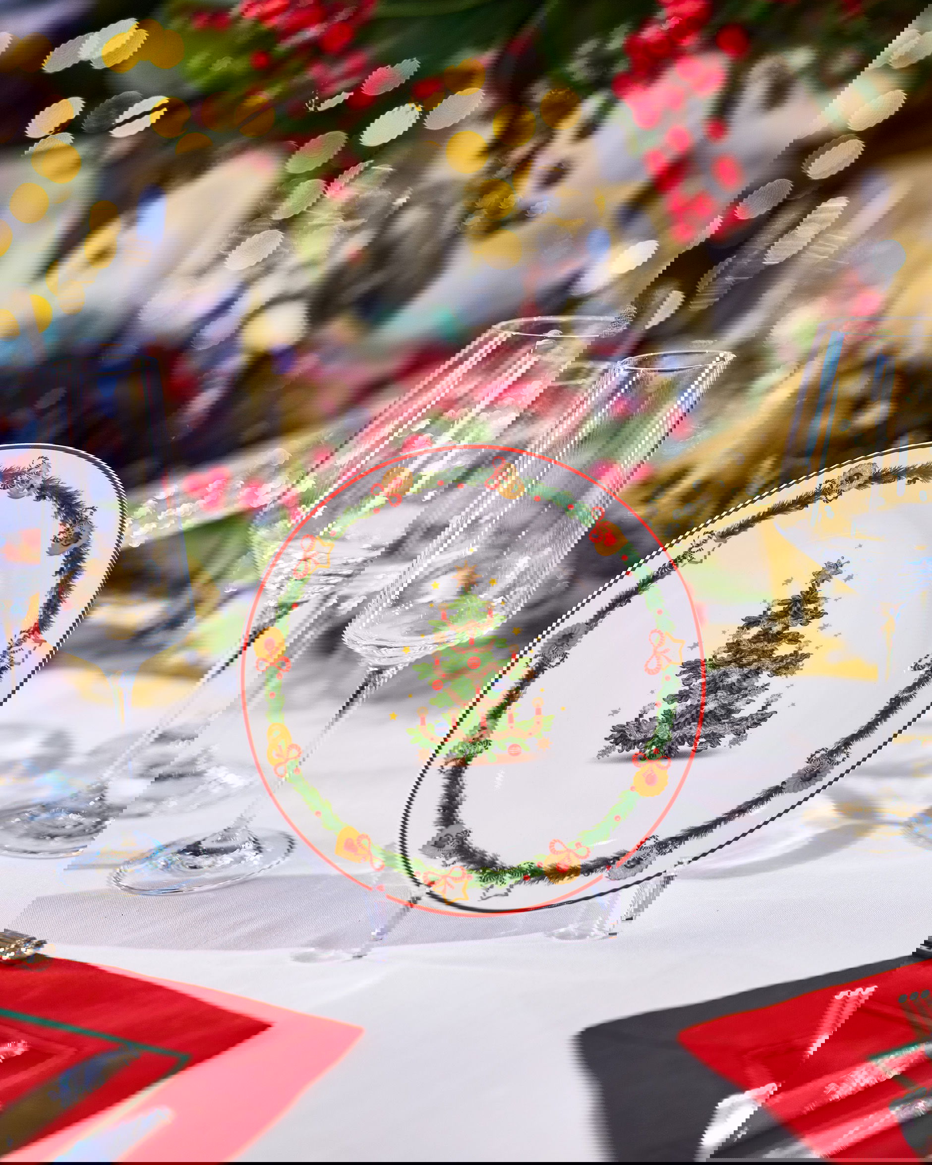 Carmina Plate White/Red