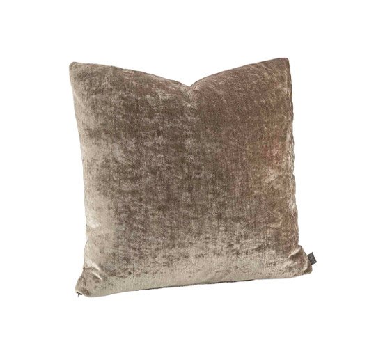 Beige - Garda Velvet cushion cover taupe