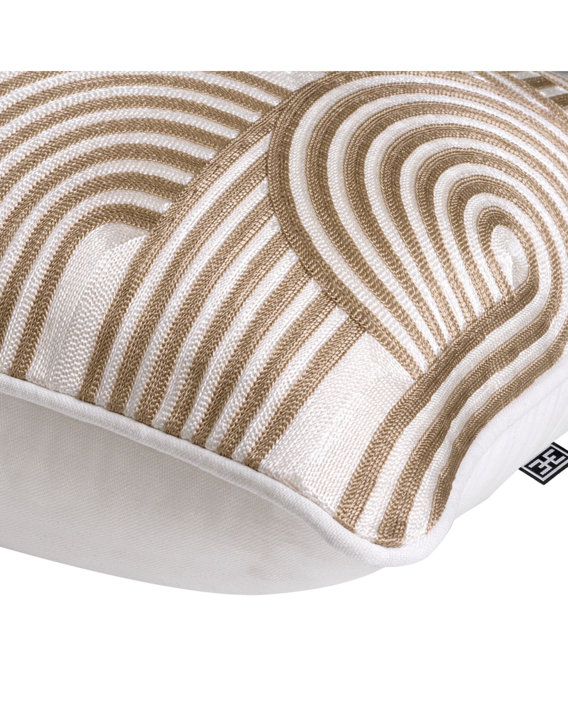 Abaças-Kissen beige/weiß