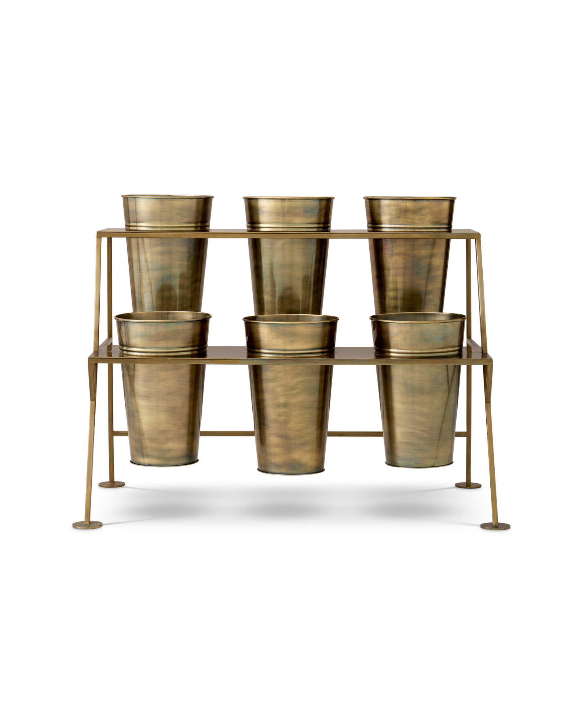 Maison des Fleurs flower stand antique brass