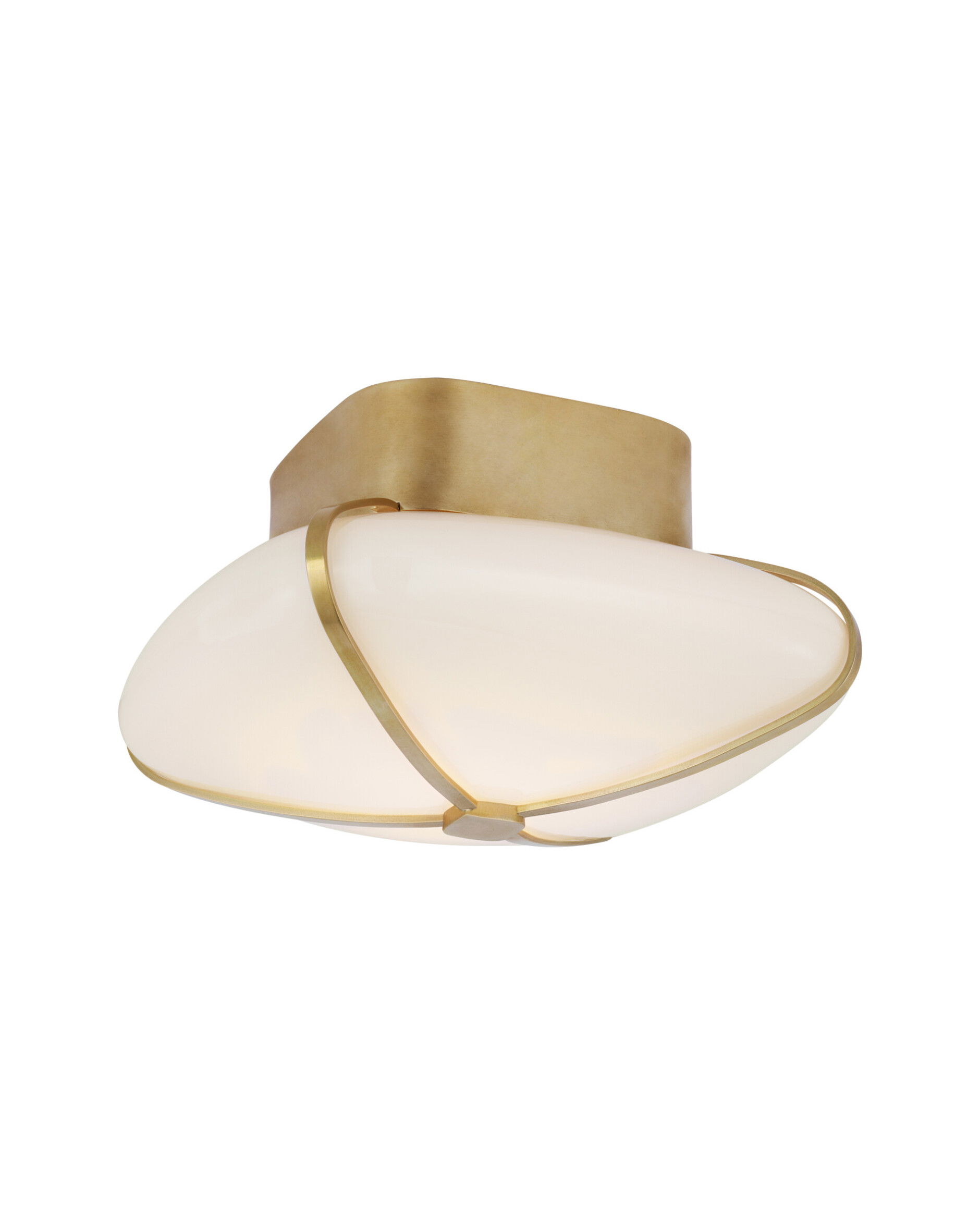 Fondant 9" Flush Mount Brass